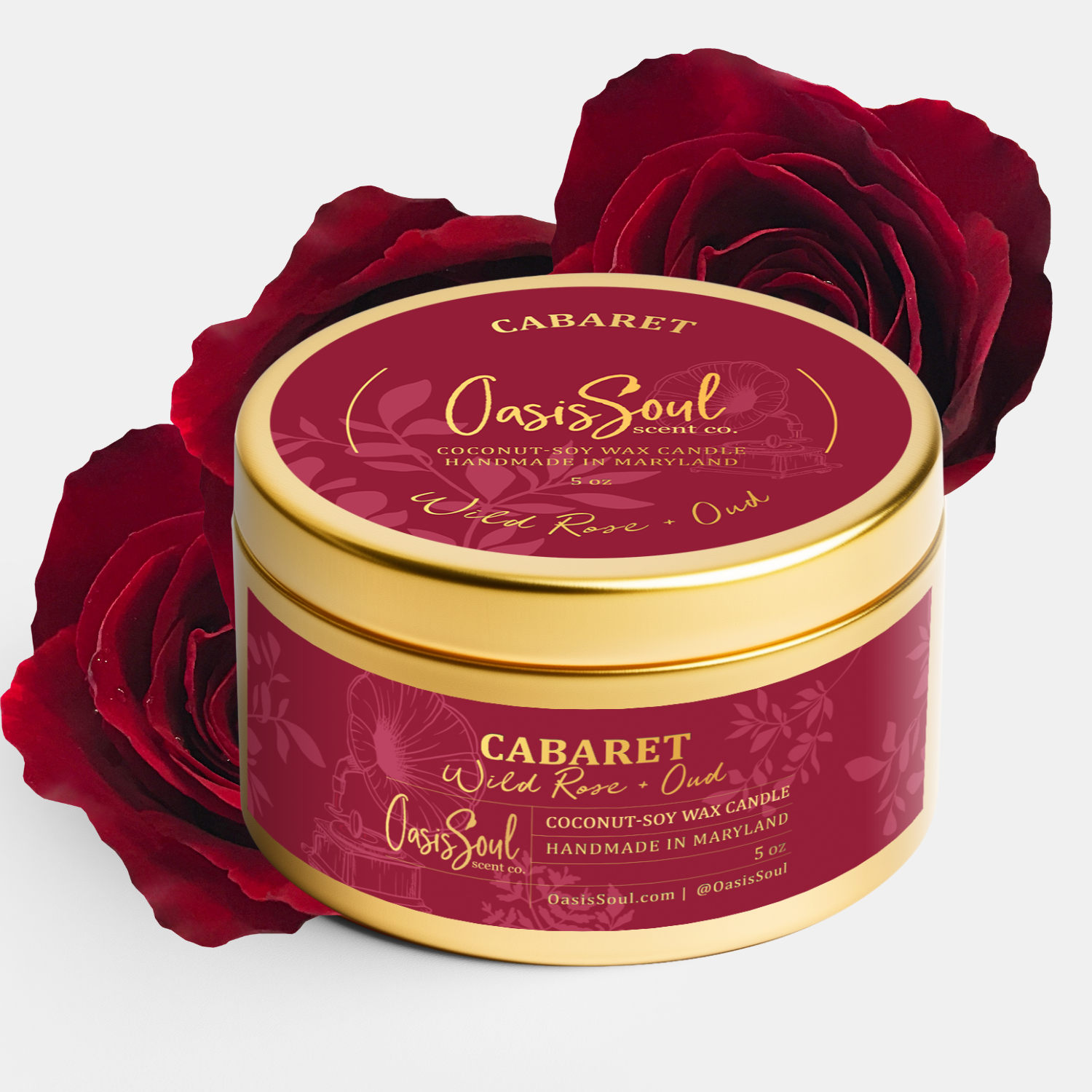 CABARET Gold Candle {wild rose + oud}