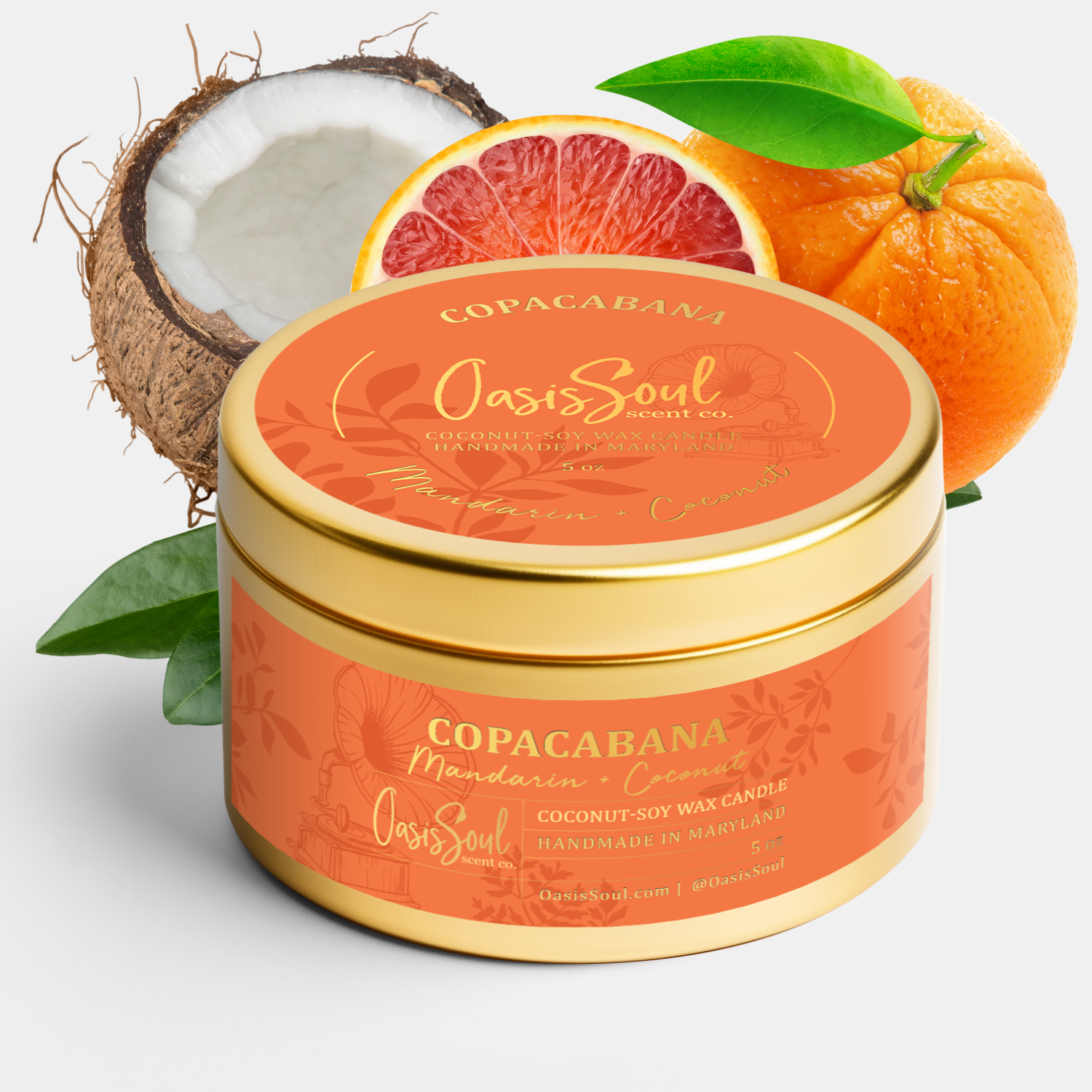 COPACABANA Gold Candle {mandarin + coconut}