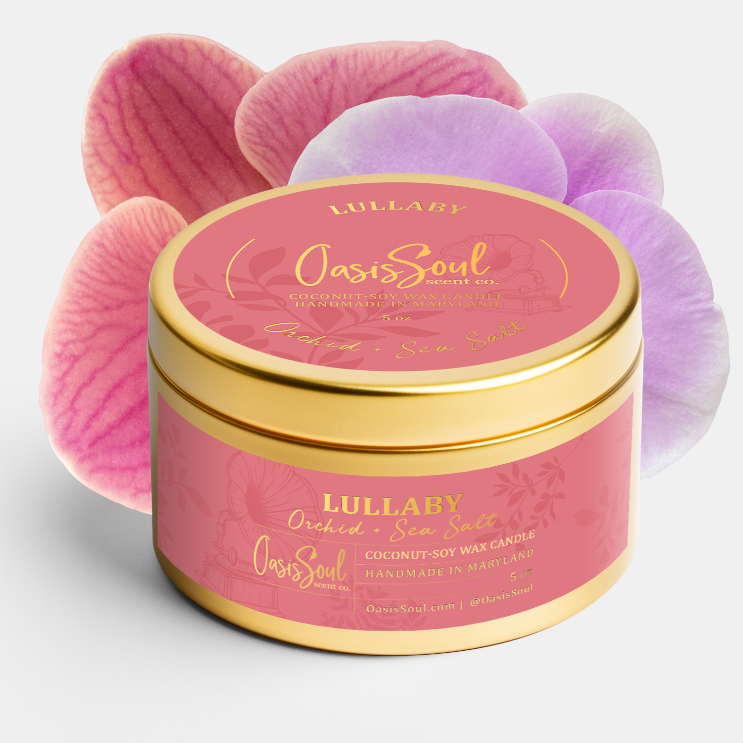 LULLABY Gold Candle {orchid + sea salt}