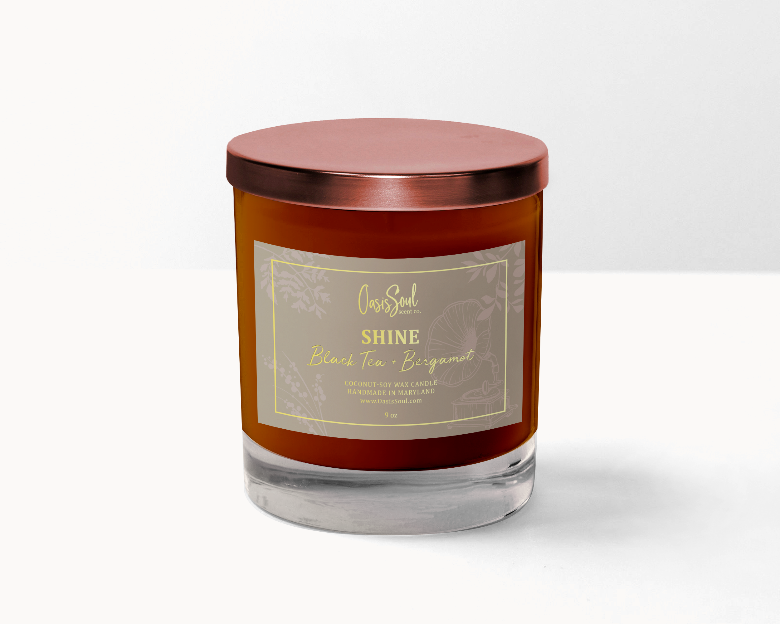 SHINE - Amber Classics Candle {black tea + bergamot}