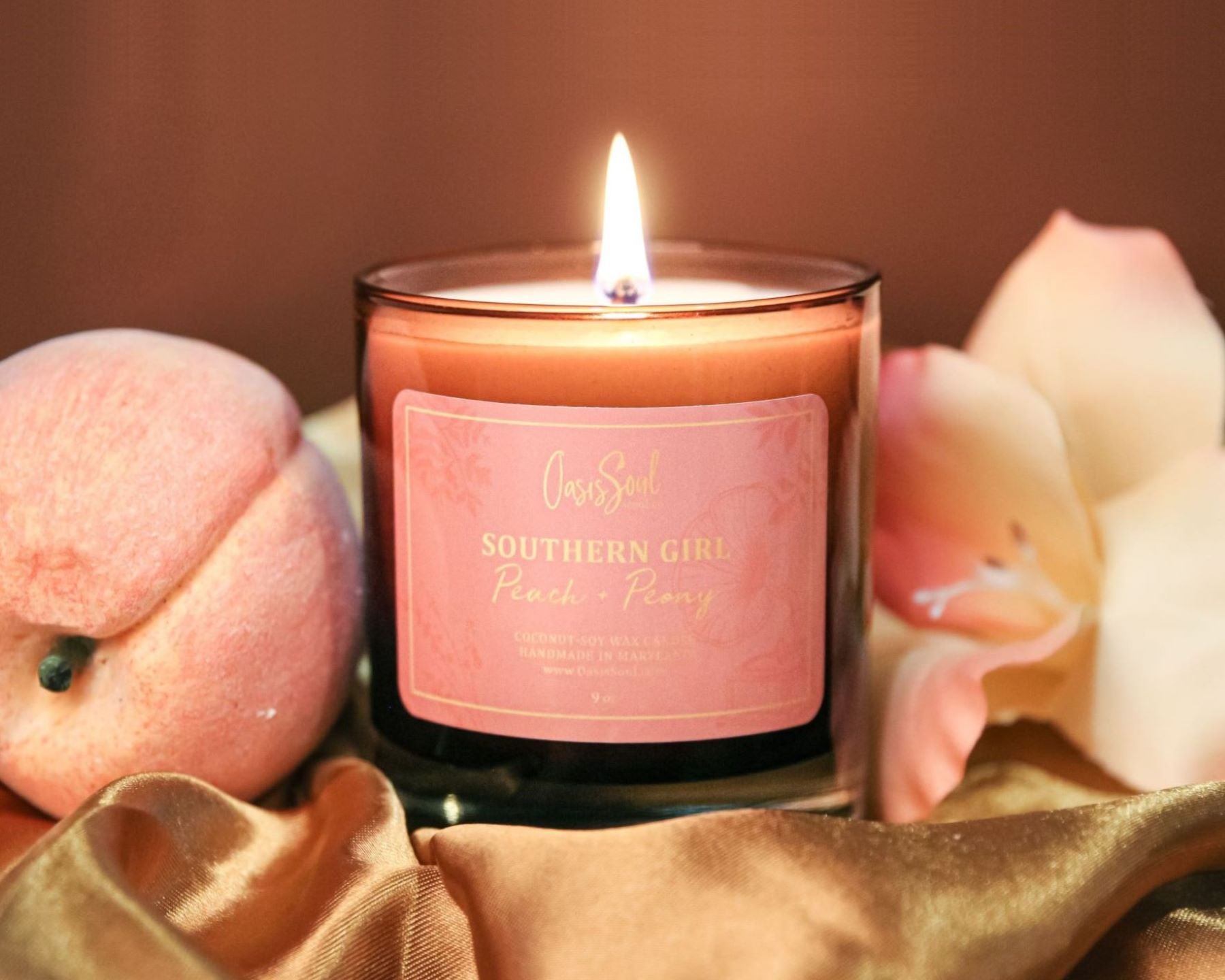 SOUTHERN GIRL - Amber Classics Candle {peach + peony}