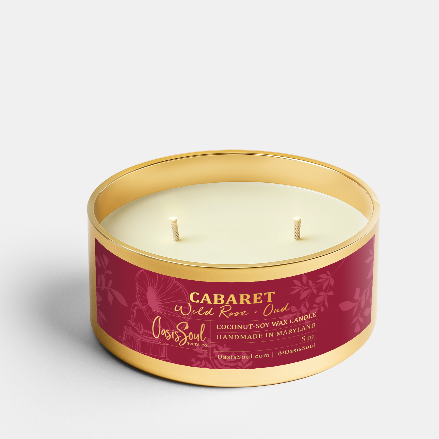 CABARET Gold Candle {wild rose + oud}