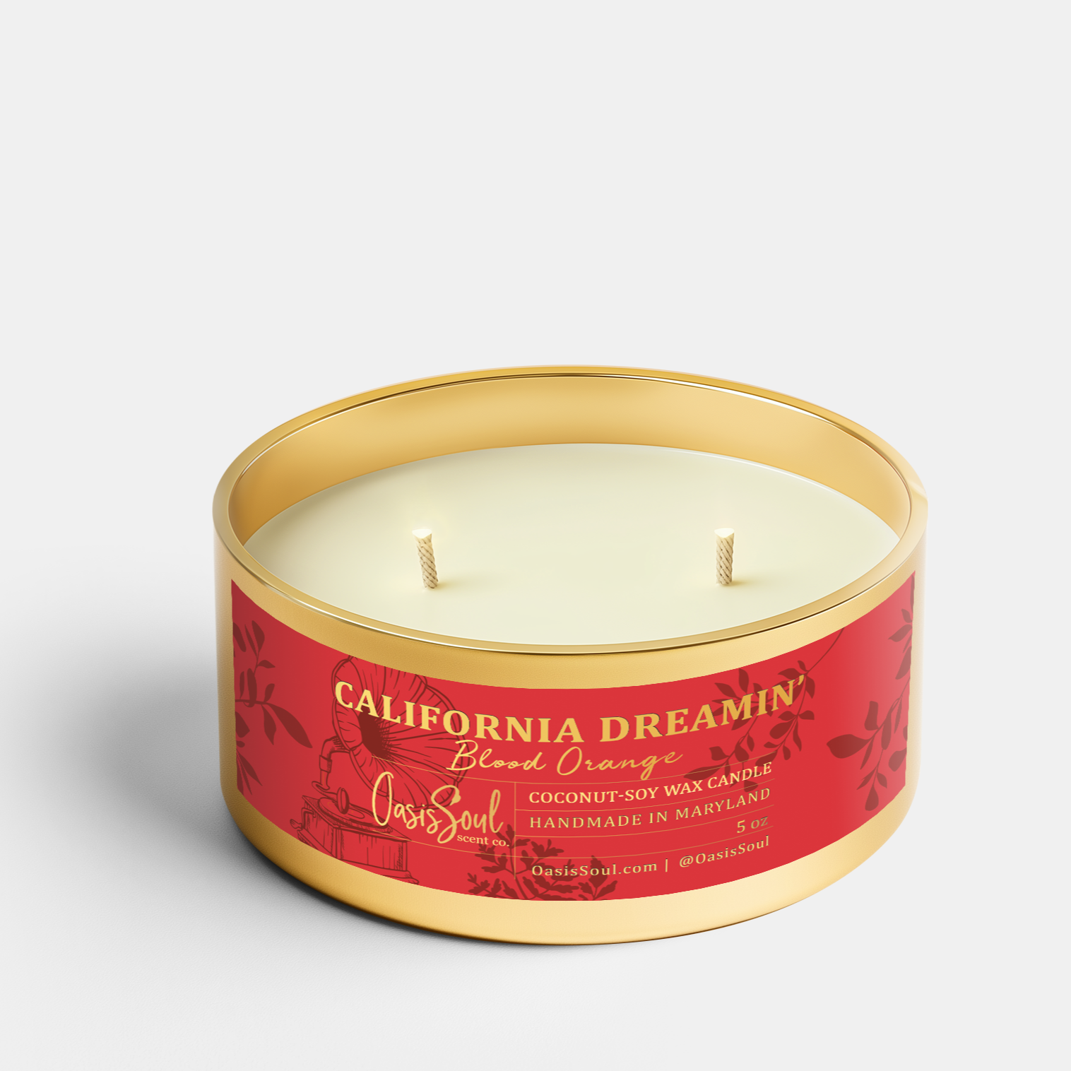 CALIFORNIA DREAMIN' Gold Candle {blood orange}
