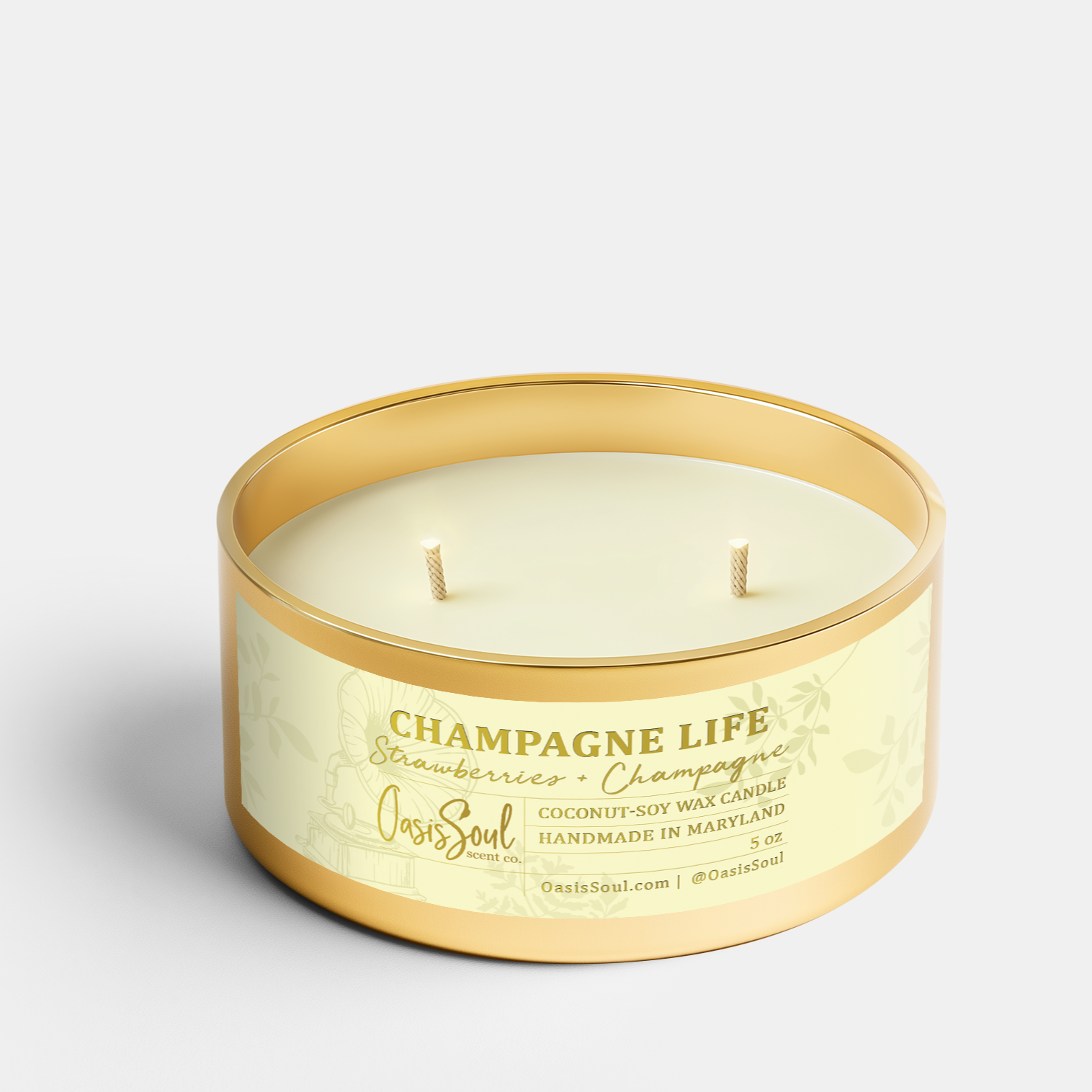 CHAMPAGNE LIFE Gold Candle {strawberries + champagne}