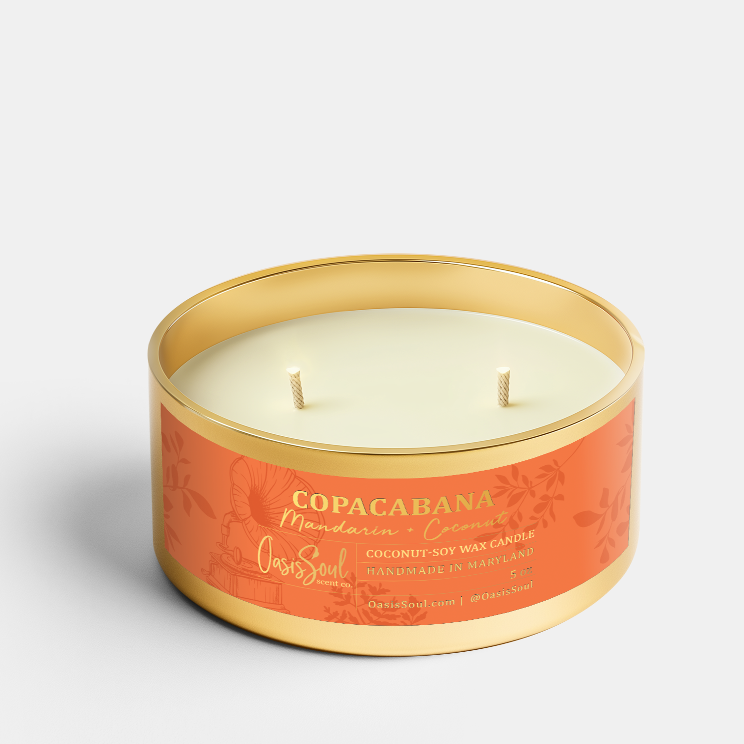 COPACABANA Gold Candle {mandarin + coconut}