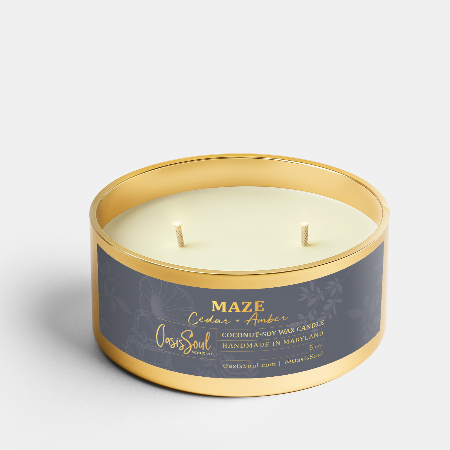MAZE Gold Candle {cedar + amber}