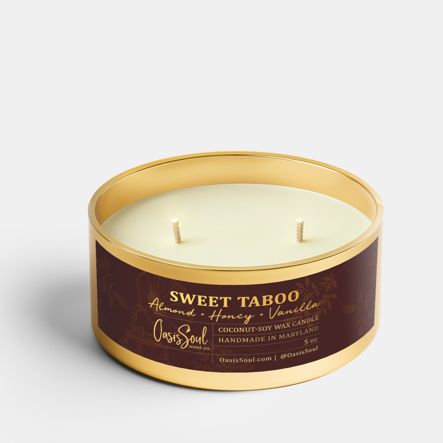 SWEET TABOO Gold Candle {almond + honey + vanilla}