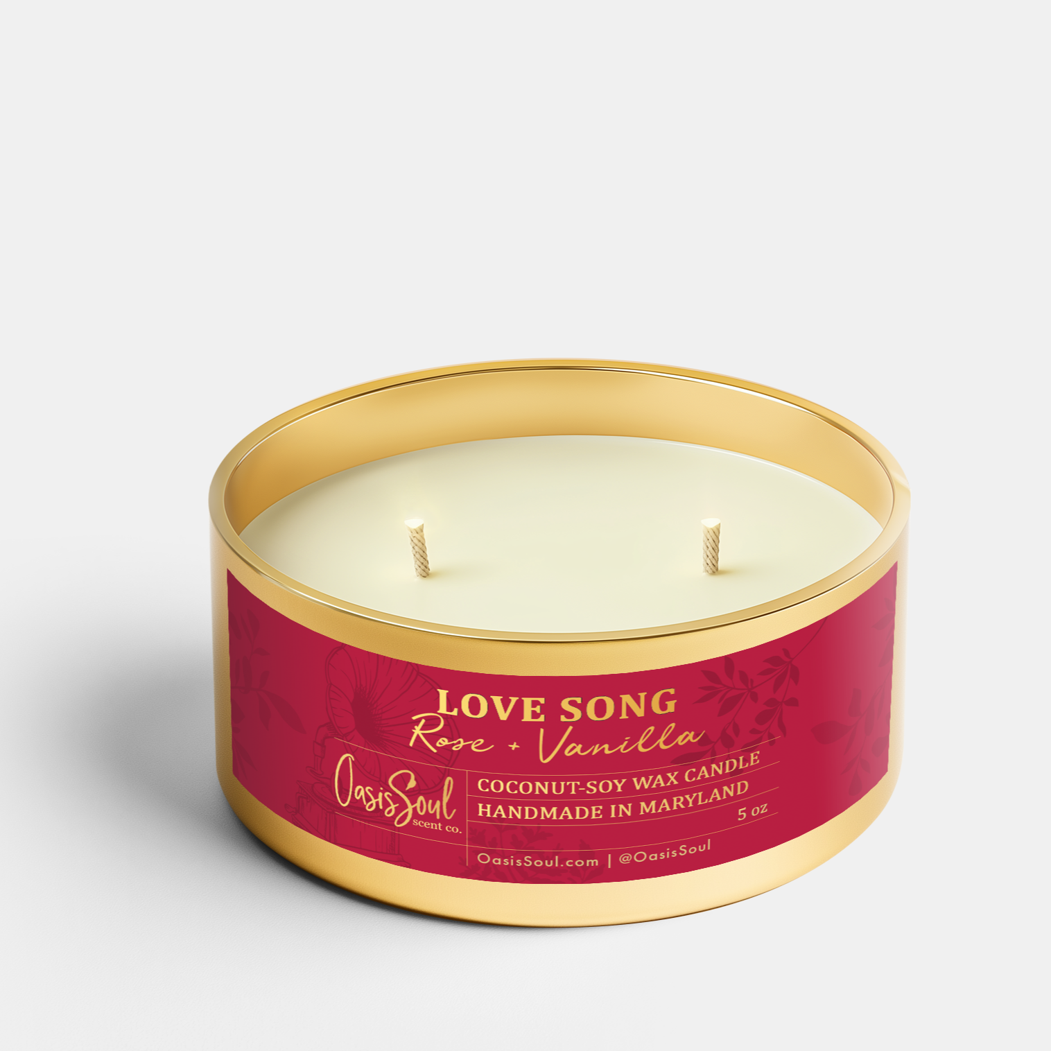 LOVE SONG Gold Candle {rose + vanilla}