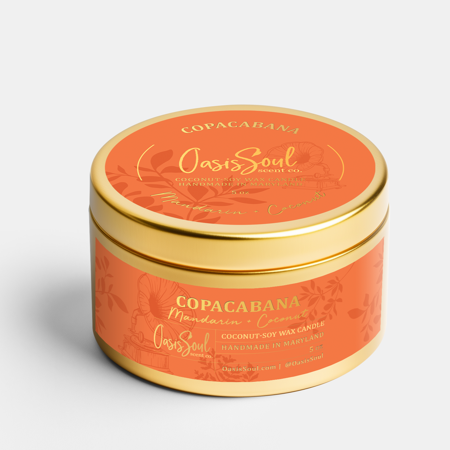 COPACABANA Gold Candle {mandarin + coconut}