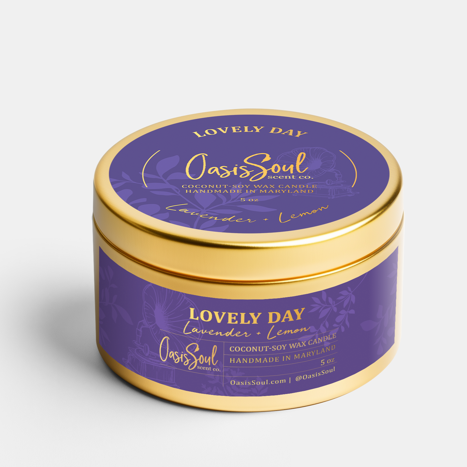LOVELY DAY Gold Candle {lavender + lemon}
