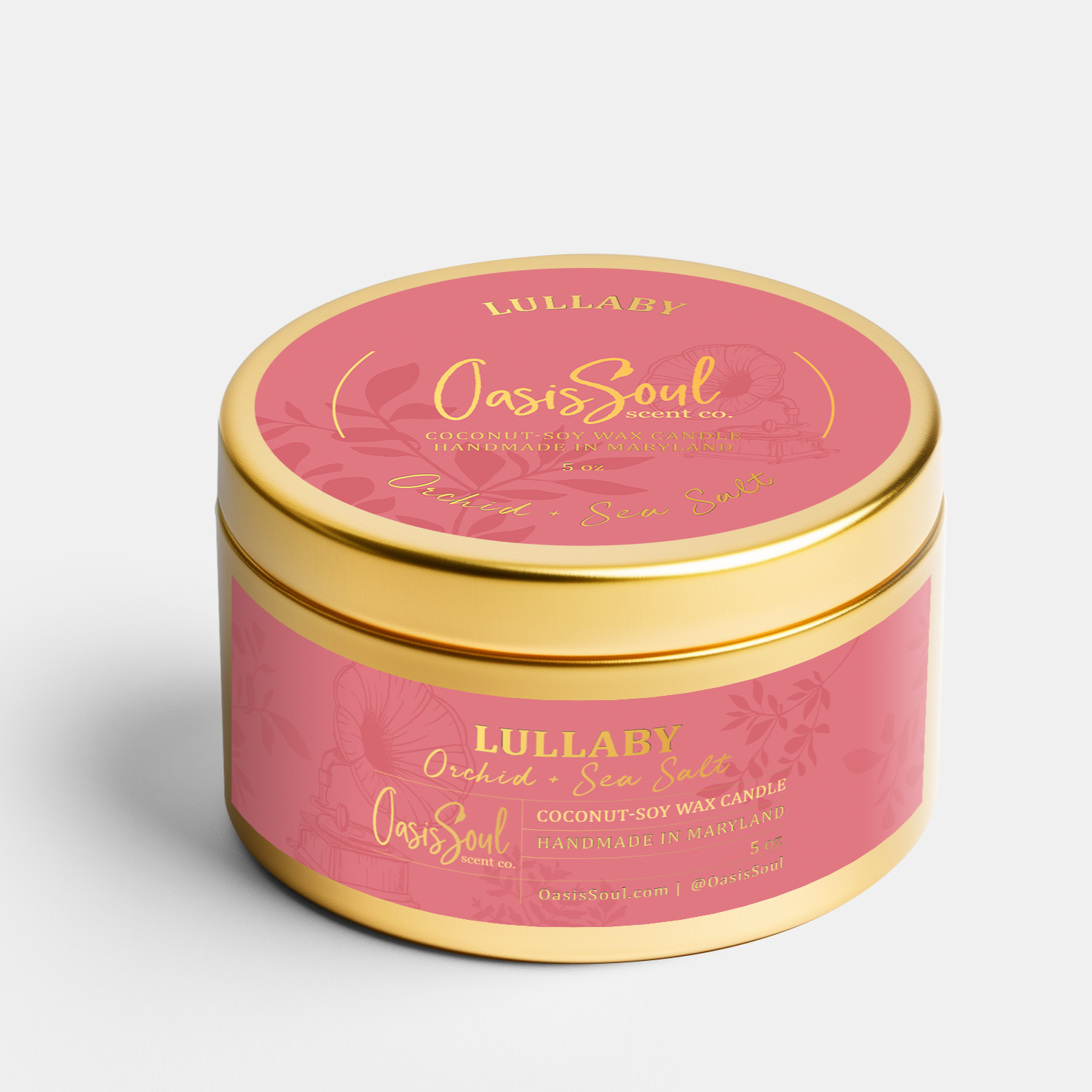 LULLABY Gold Candle {orchid + sea salt}