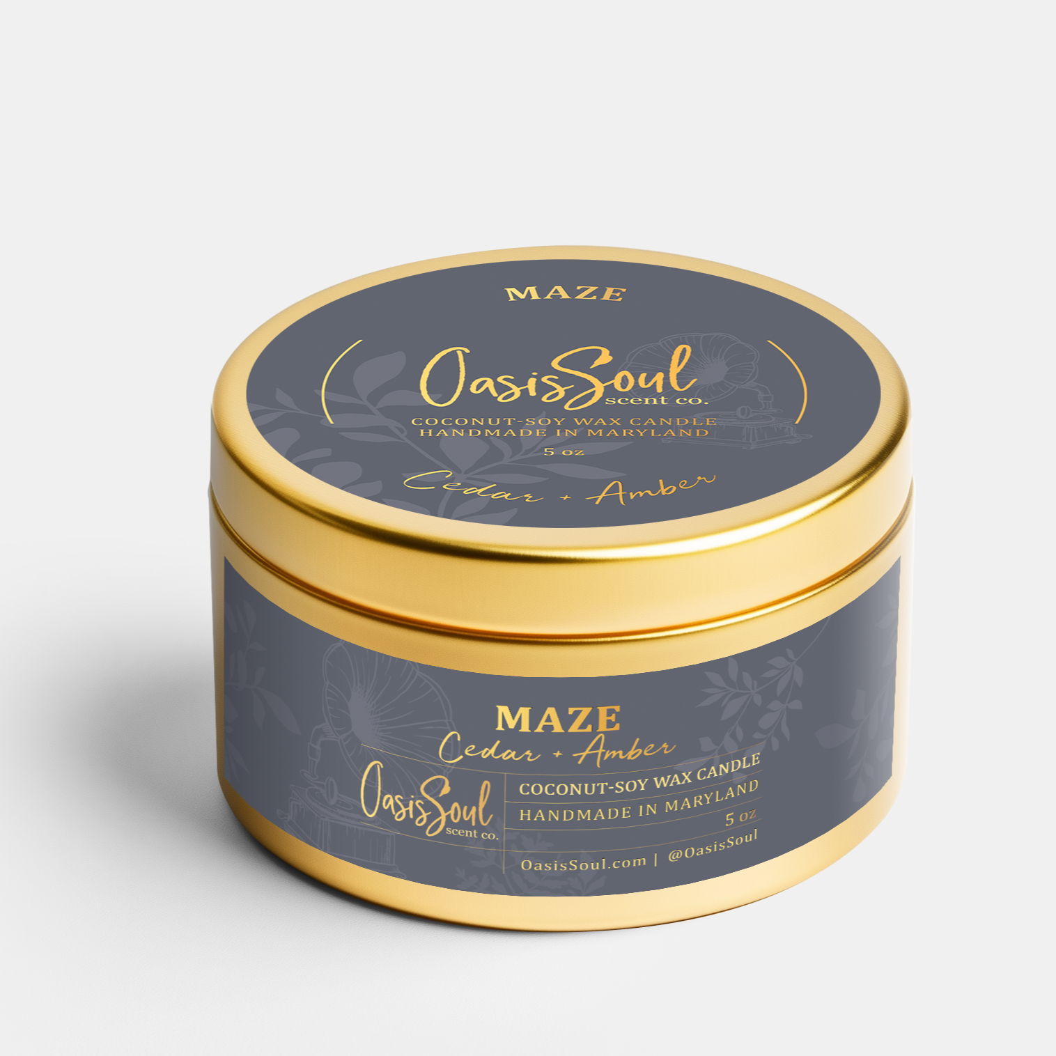 MAZE Gold Candle {cedar + amber}