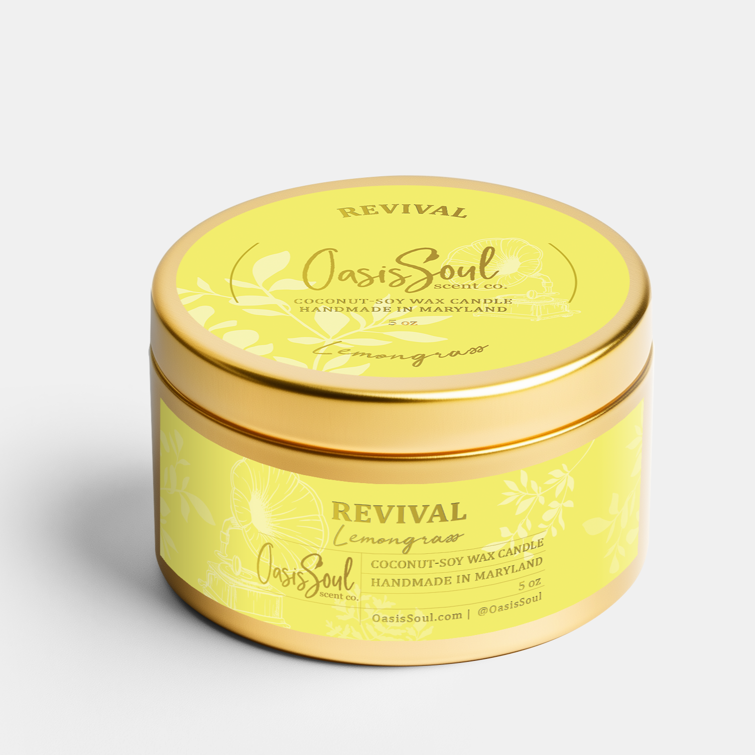 REVIVAL Gold Candle {lemongrass}
