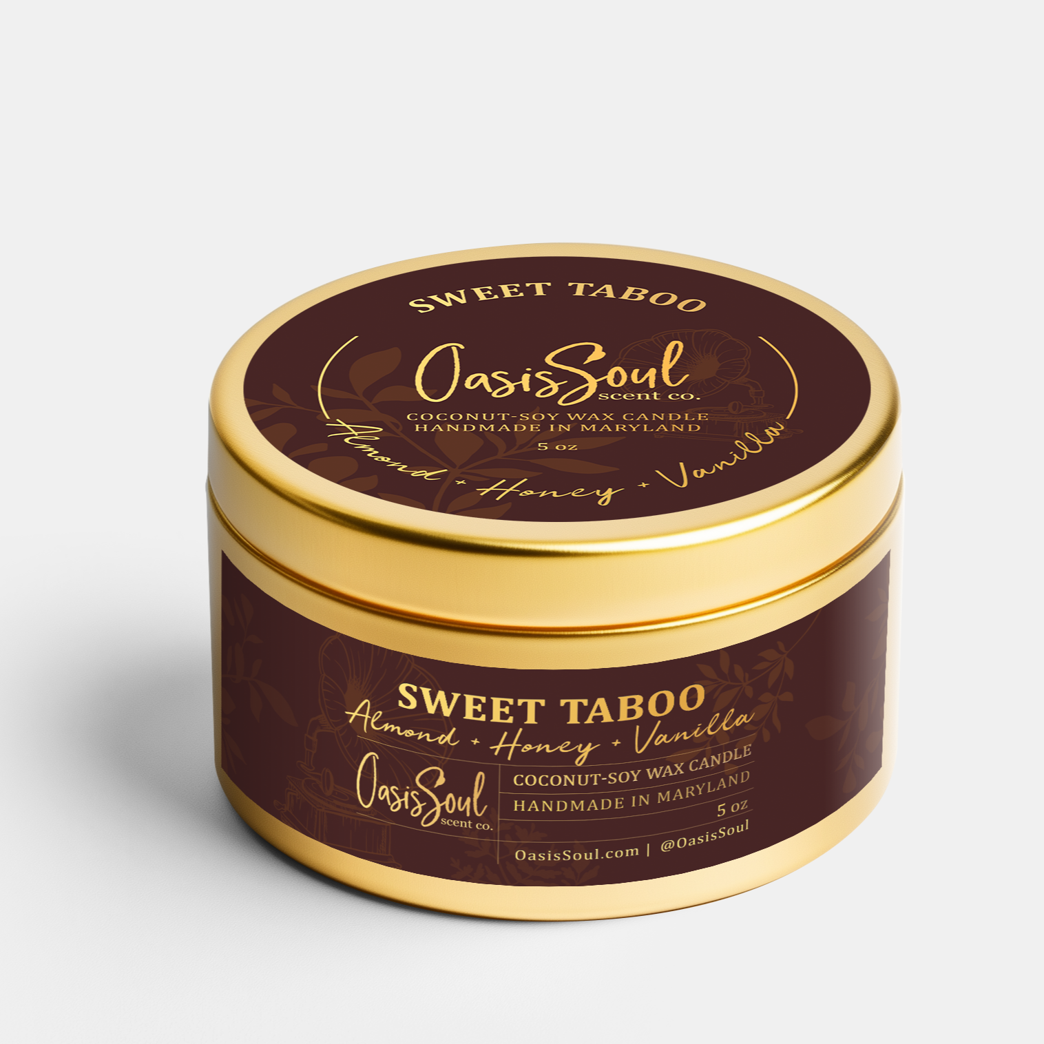 SWEET TABOO Gold Candle {almond + honey + vanilla}