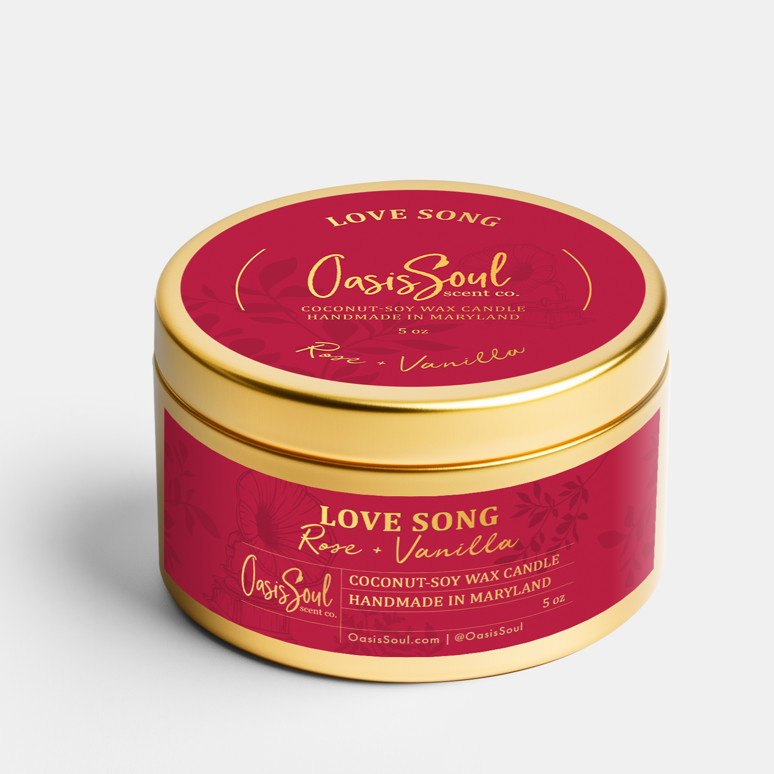 LOVE SONG Gold Candle {rose + vanilla}