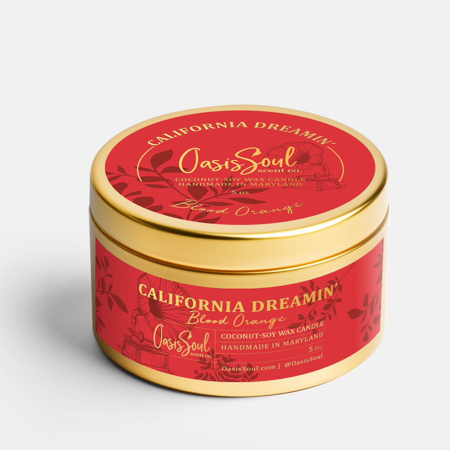 CALIFORNIA DREAMIN' Gold Candle {blood orange}