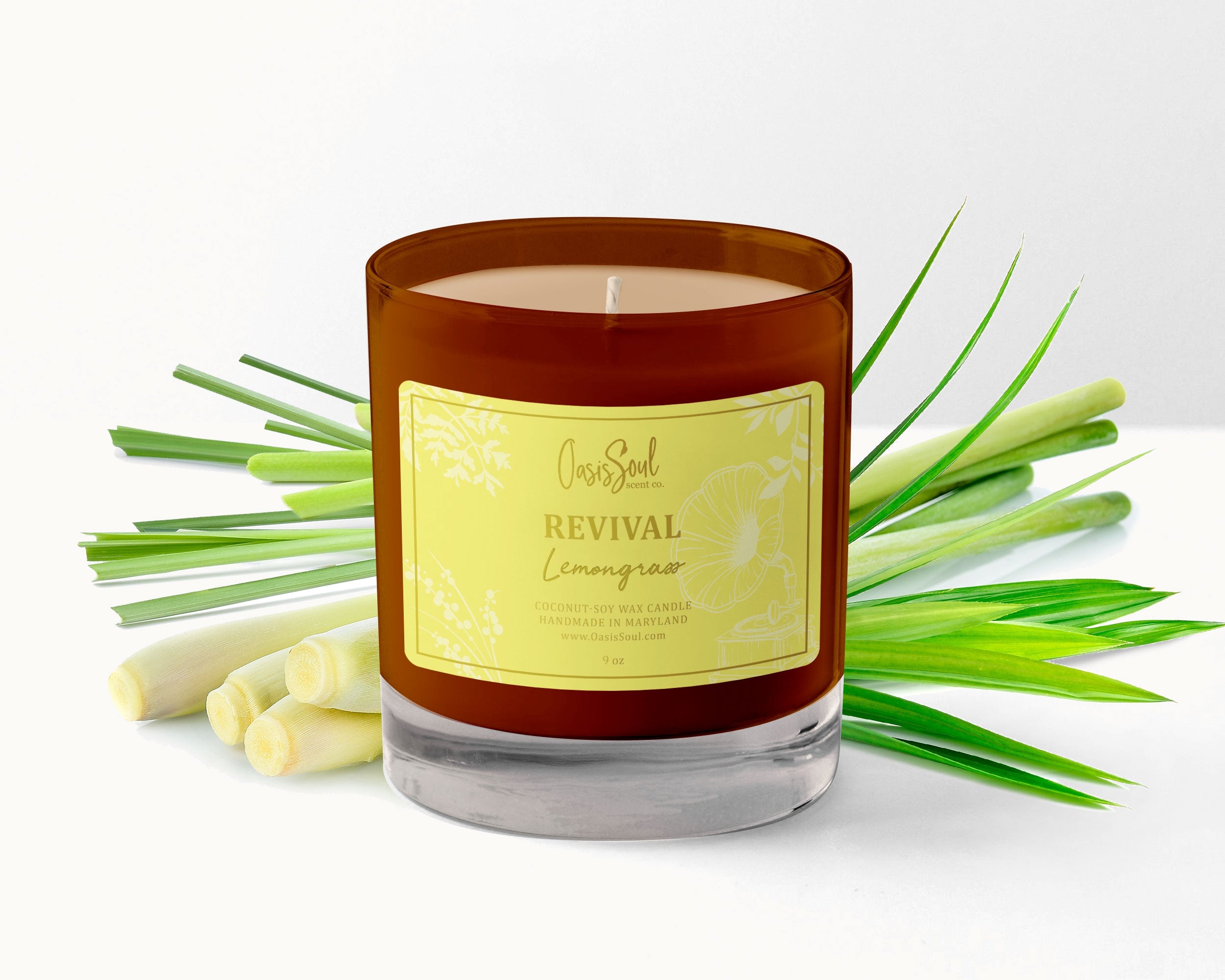 REVIVAL - Amber Classics Candle {lemongrass}