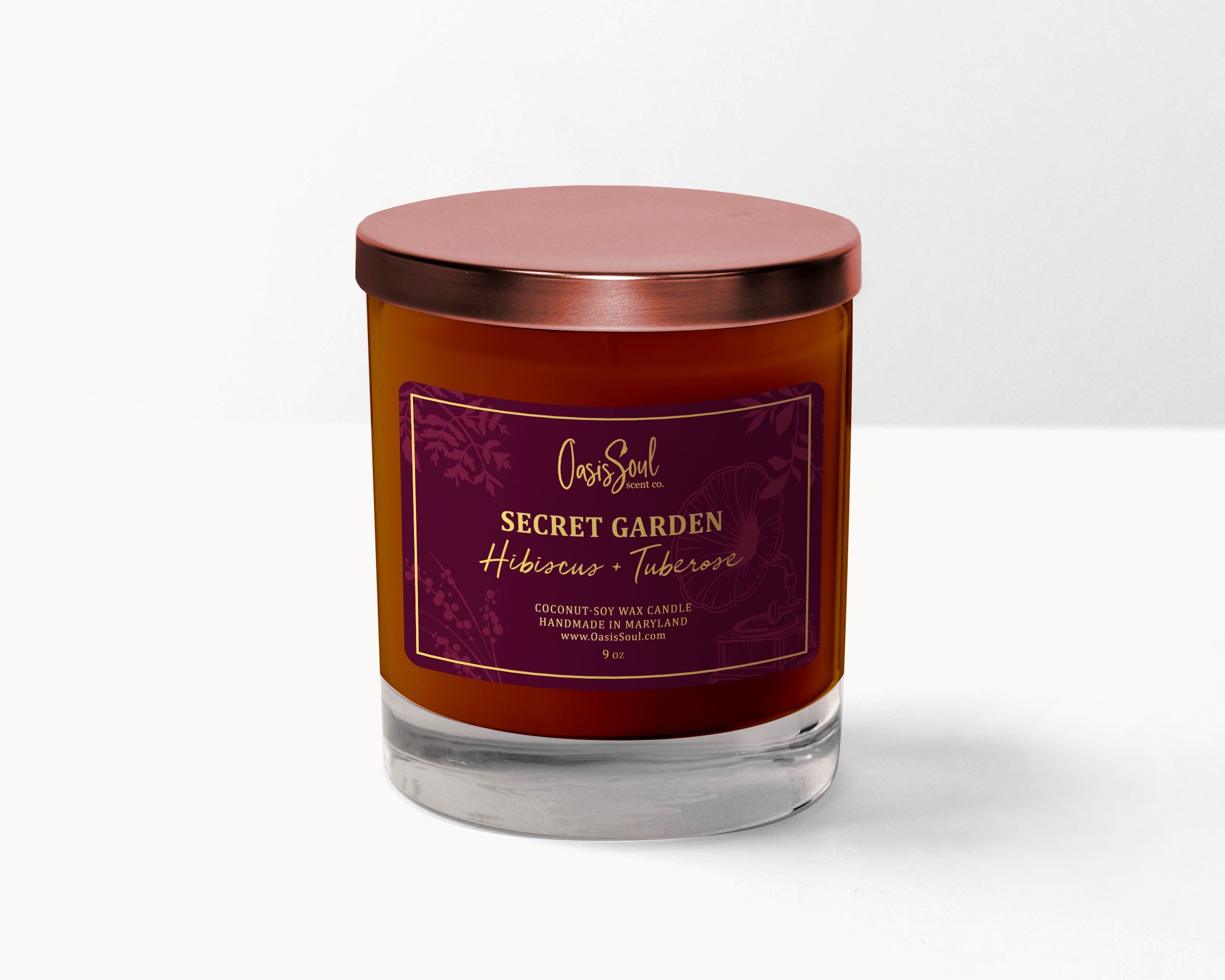 SECRET GARDEN - Amber Classics Candle {hibiscus + tuberose}