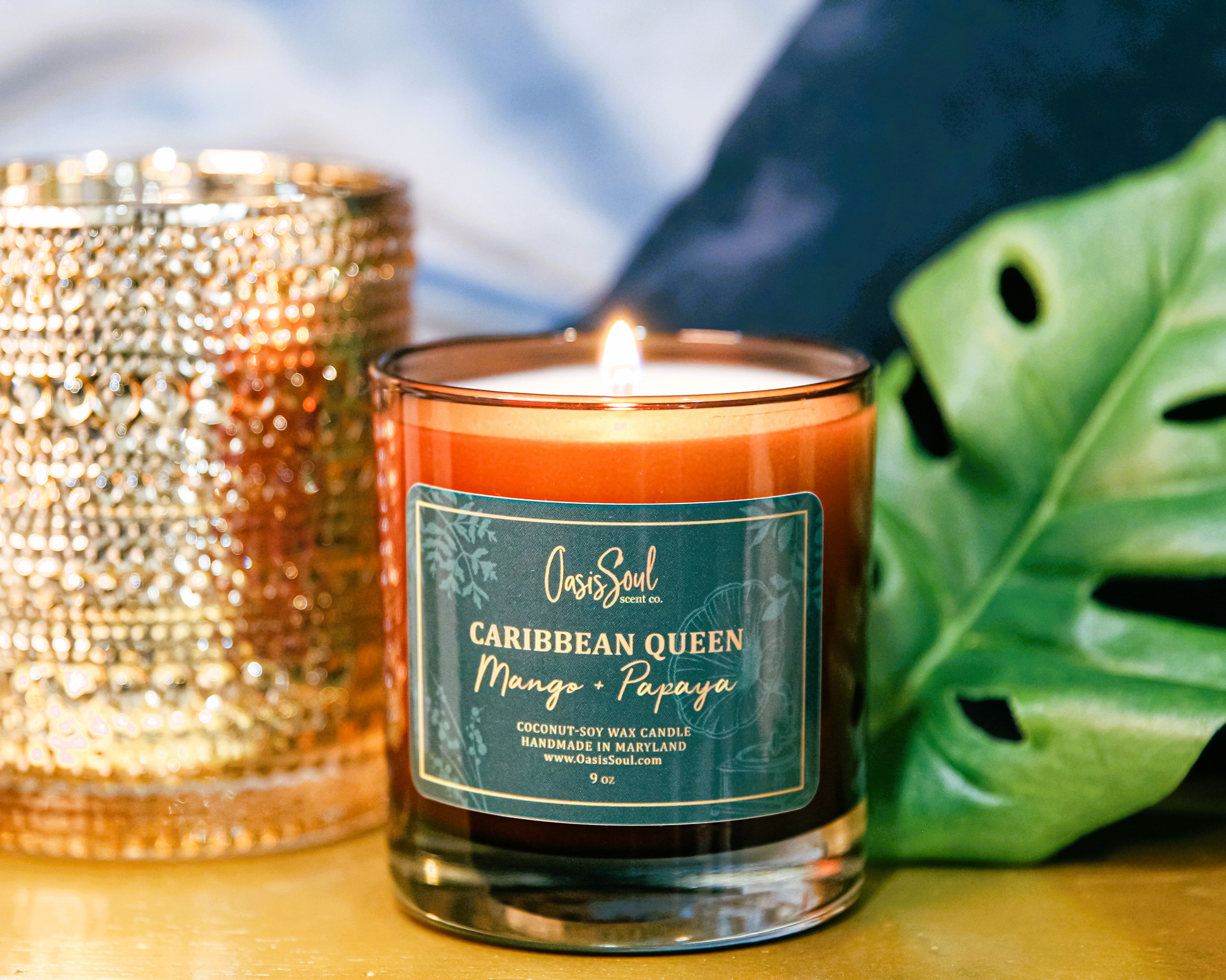CARIBBEAN QUEEN - Amber Classics Candle {mango + papaya}