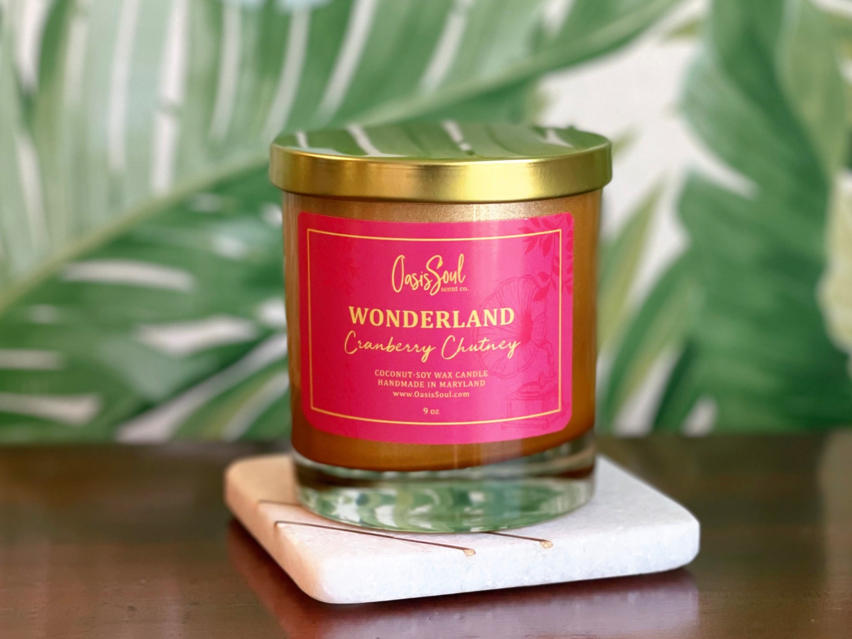 WONDERLAND - Gold Candle {cranberry chutney}