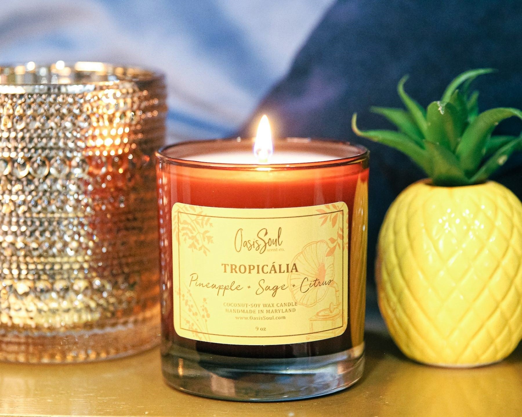 TROPICÁLIA - Amber Classics Candle {pineapple + sage + citrus}