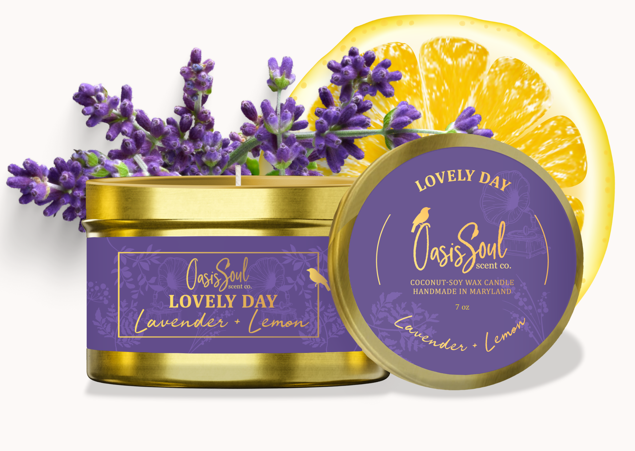 LOVELY DAY Candle {lavender + lemon}