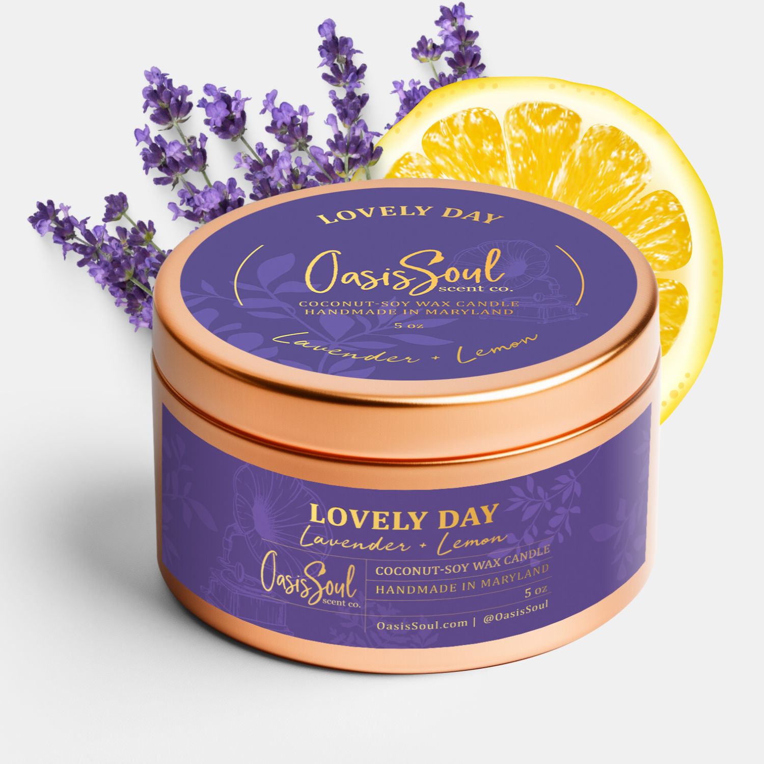 LOVELY DAY Copper Candle {lavender + lemon}