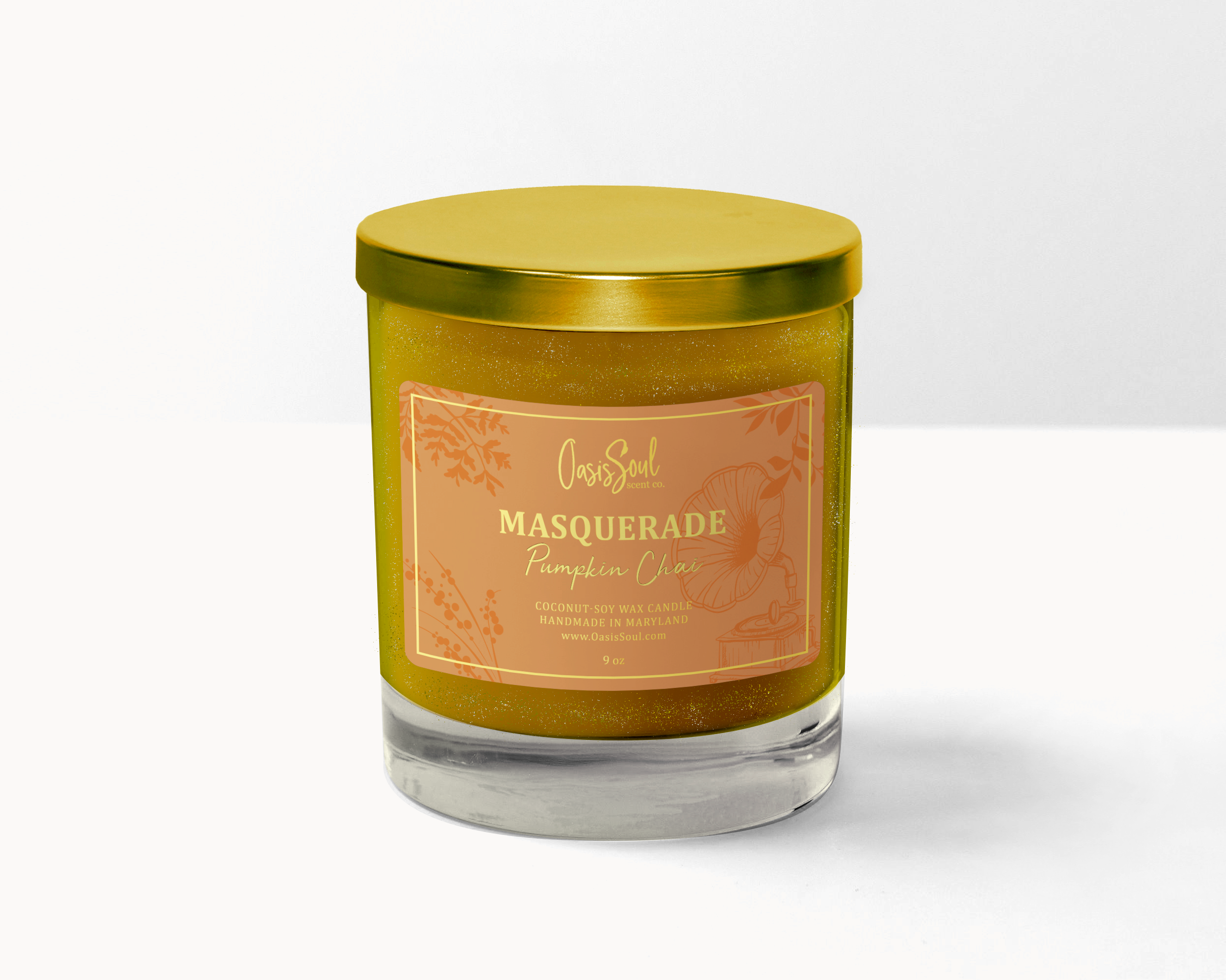 MASQUERADE - Gold Candle {pumpkin chai}