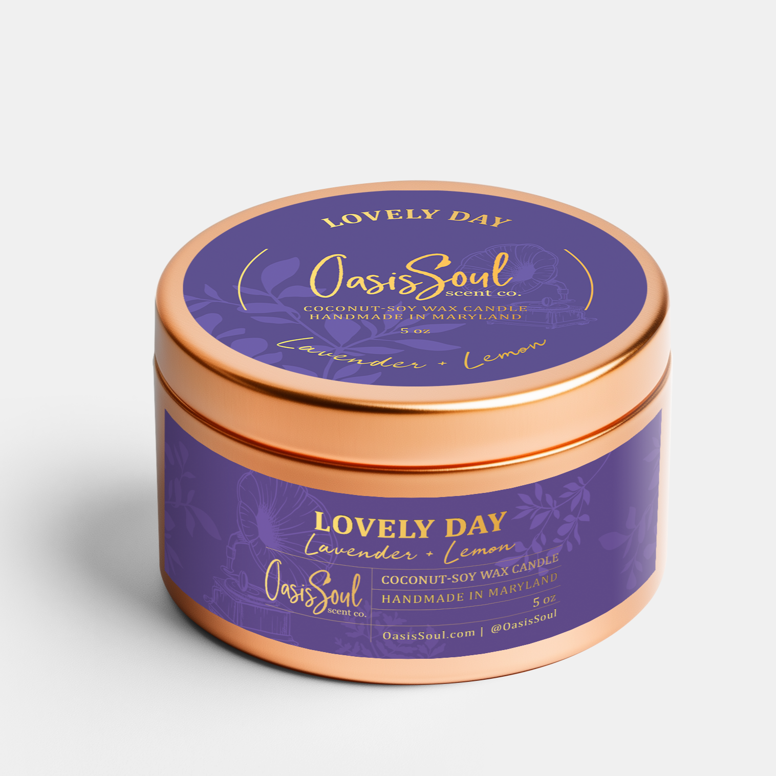 LOVELY DAY Copper Candle {lavender + lemon}