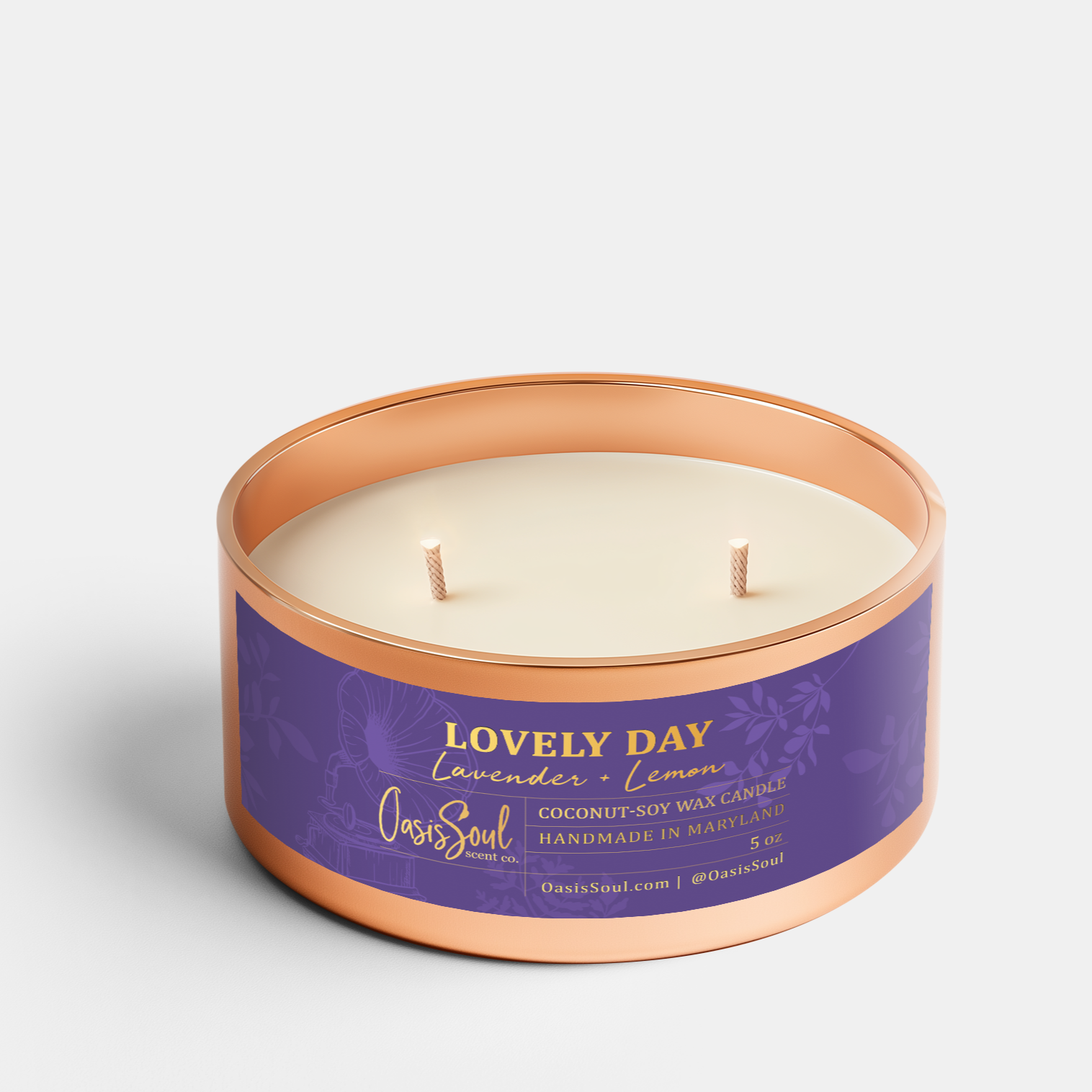 LOVELY DAY Copper Candle {lavender + lemon}