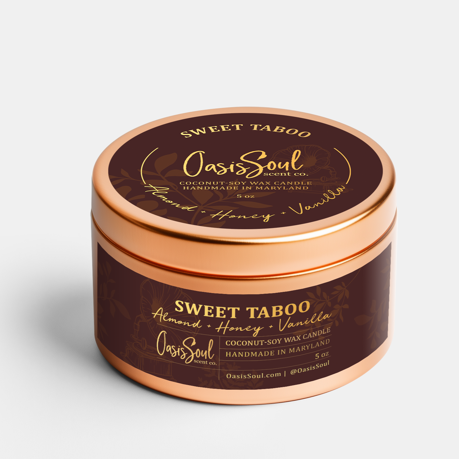 SWEET TABOO Copper Candle {almond + honey + vanilla}