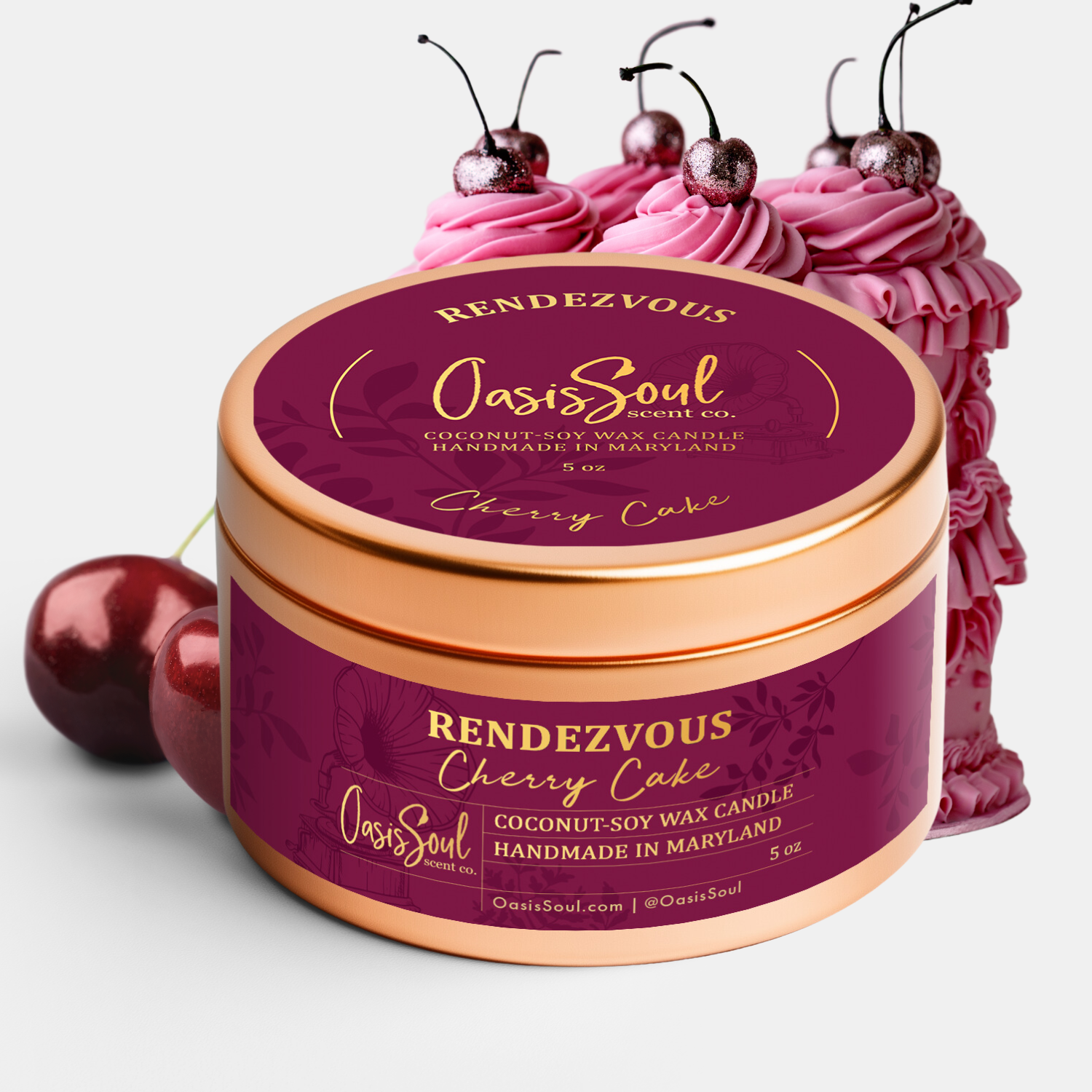 RENDEZVOUS Copper Candle {cherry cake}