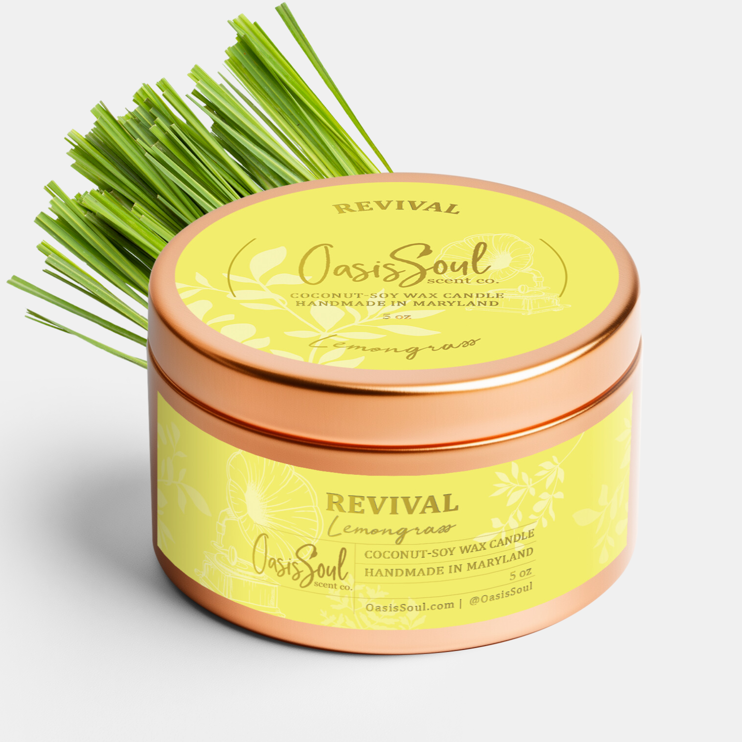 REVIVAL Copper Candle {lemongrass}