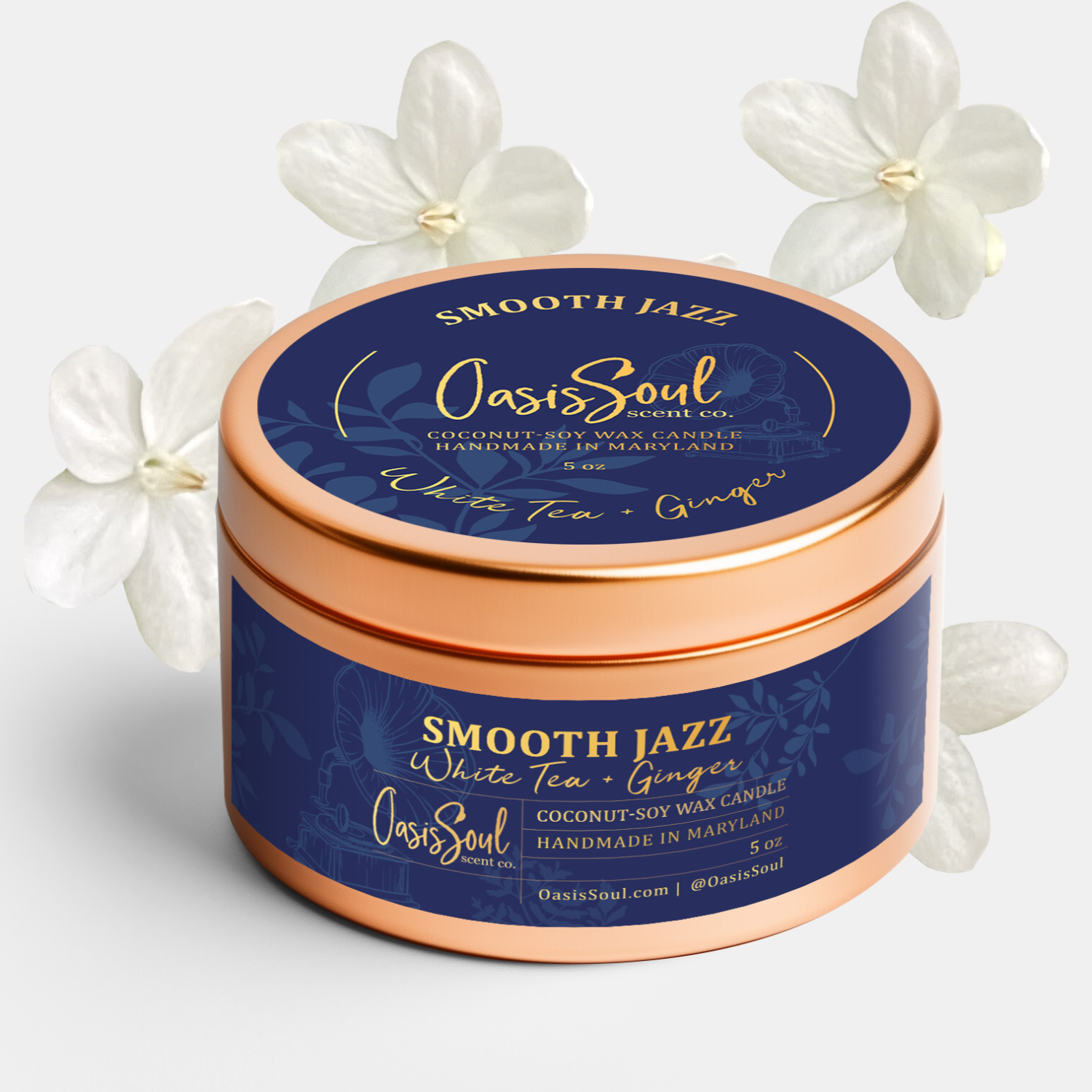 SMOOTH JAZZ Copper Candle {white tea + ginger}