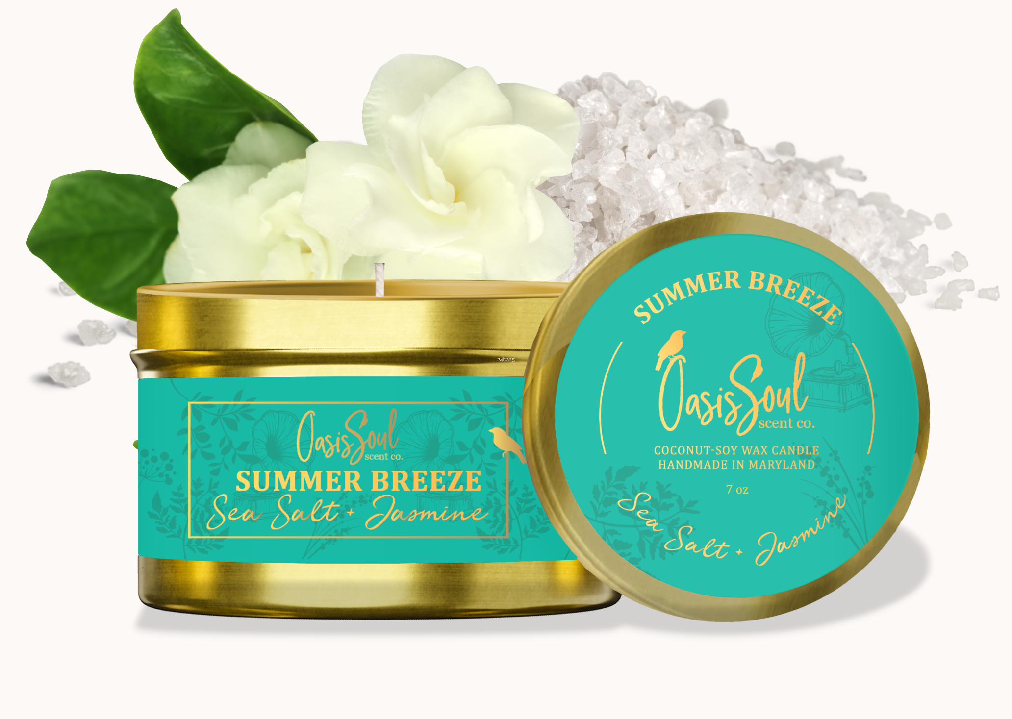 SUMMER BREEZE Candle {sea salt + jasmine}