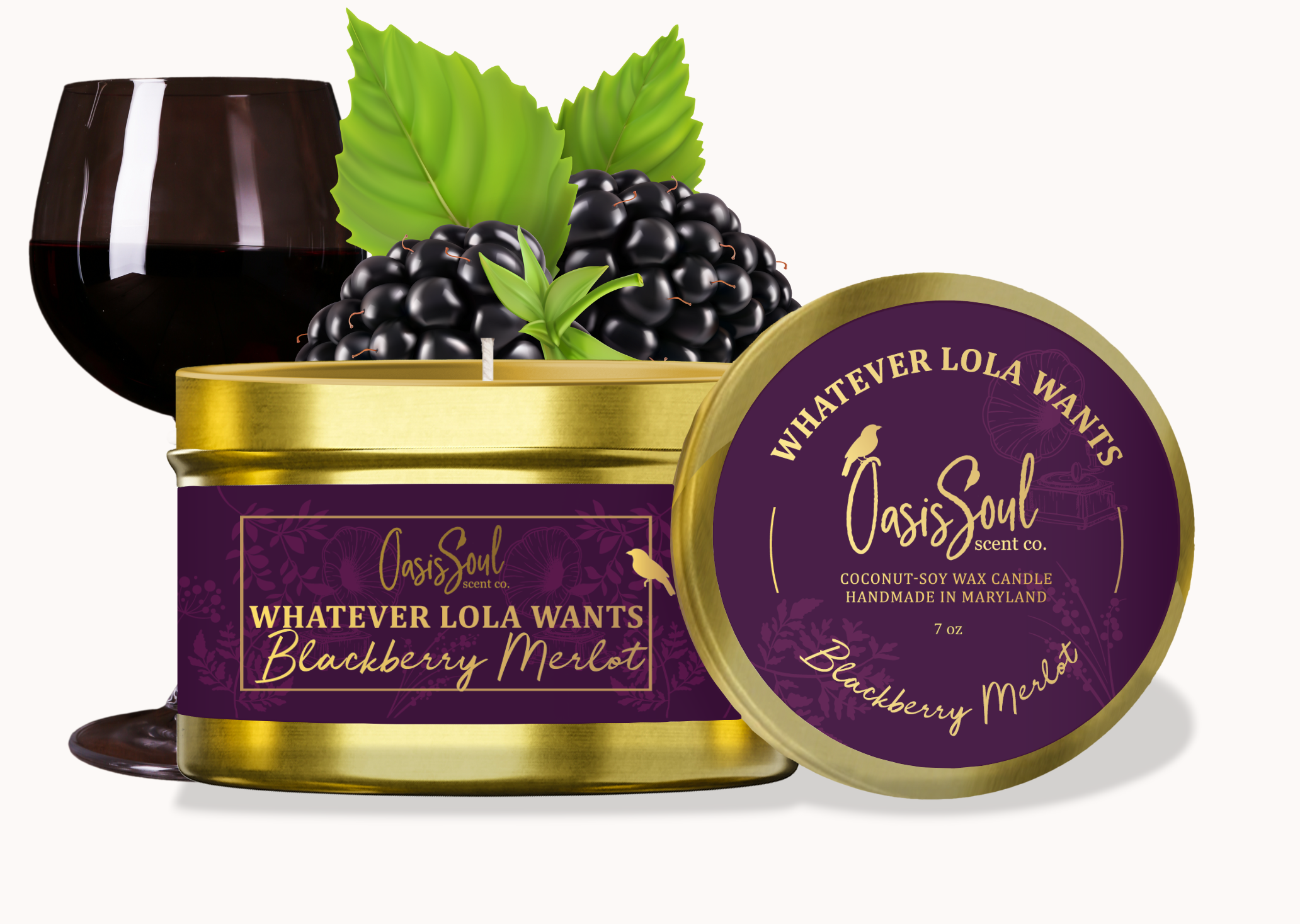 WHATEVER LOLA WANTS Candle {blackberry merlot}