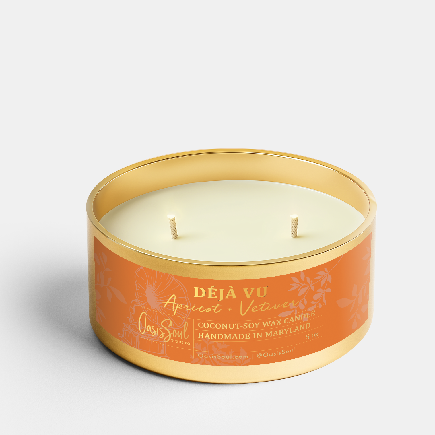 DÉJÀ VU Gold Candle {apricot + vetiver}