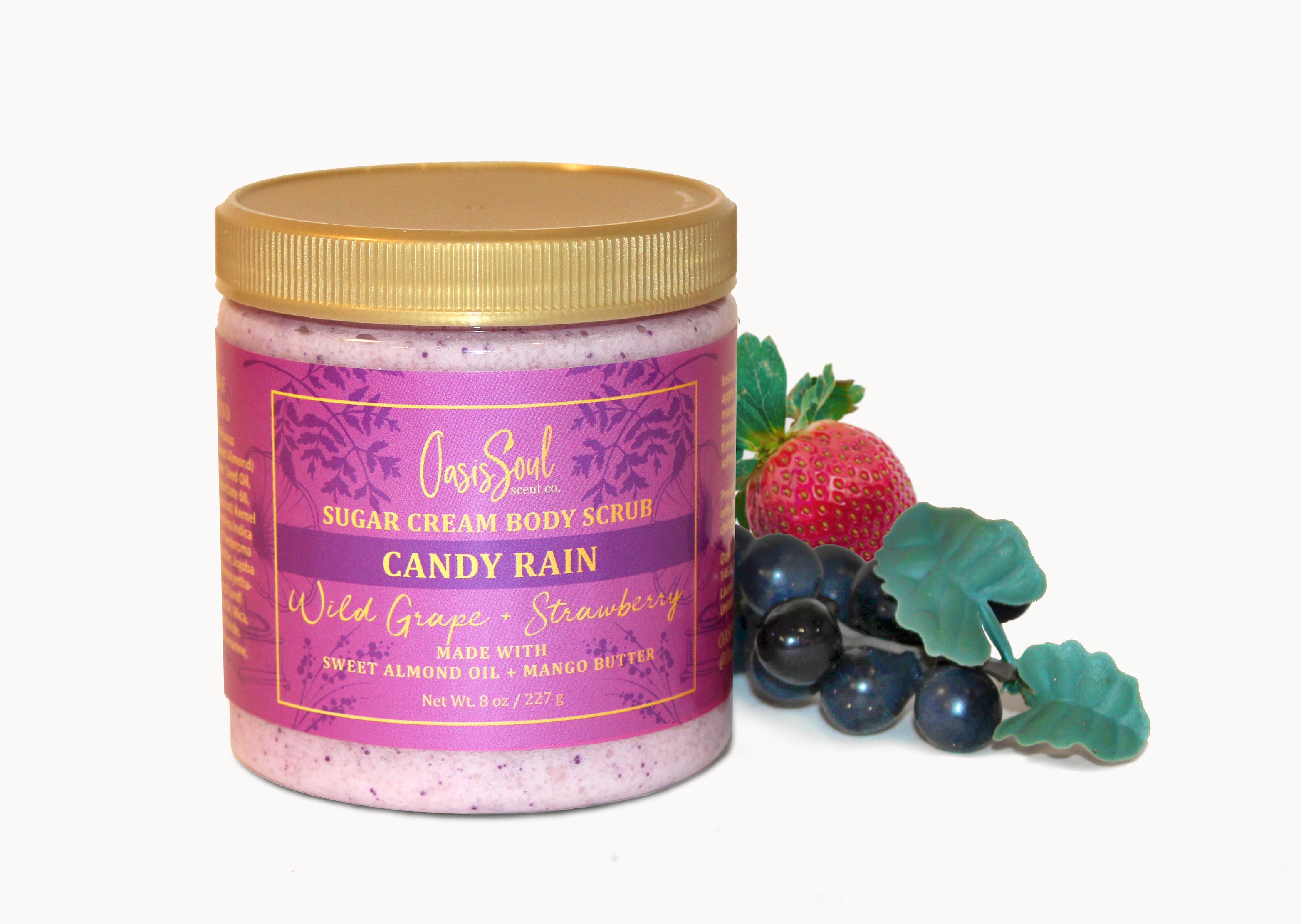 CANDY RAIN  - Sugar Cream Body Scrub {wild grape + strawberry}