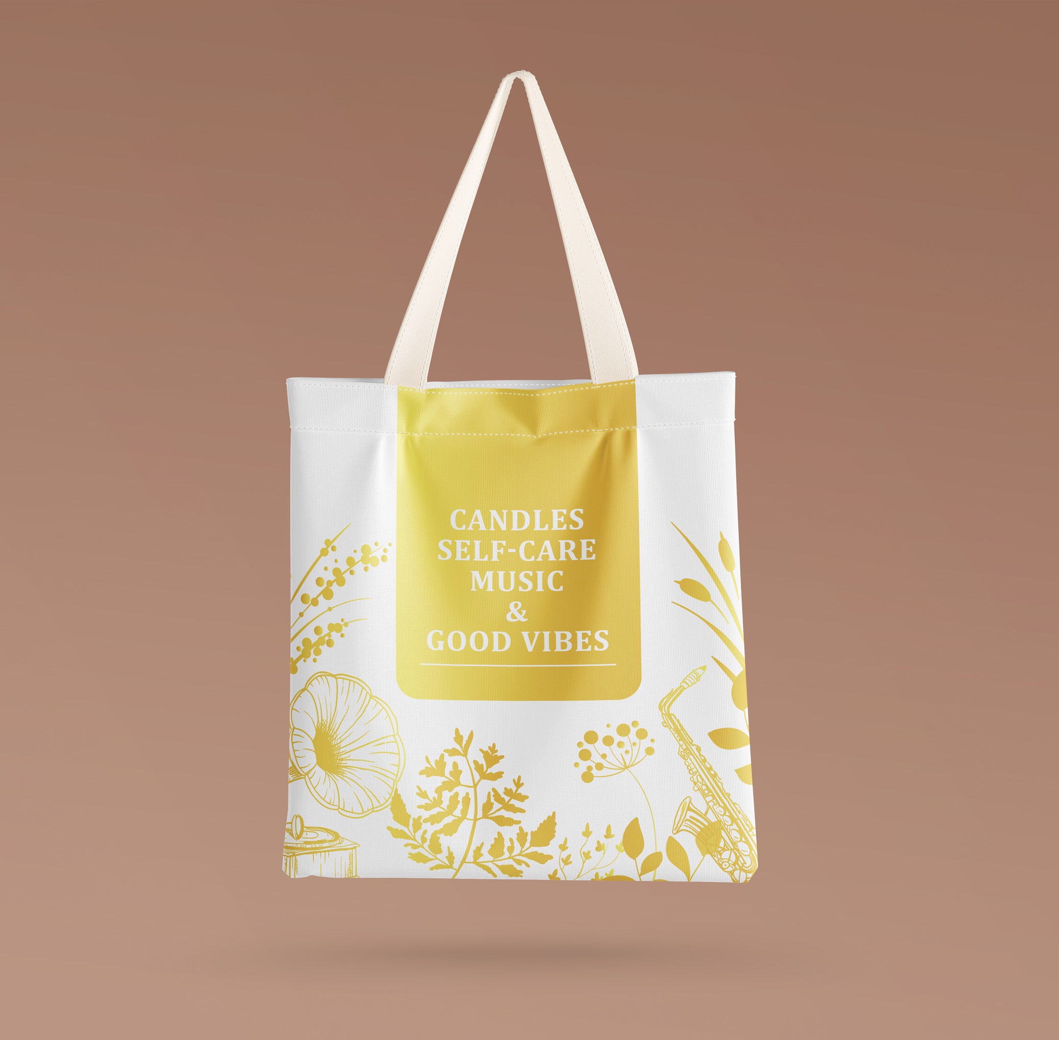 TOTE BAG - Candles, Self-Care, Music & Good Vibes