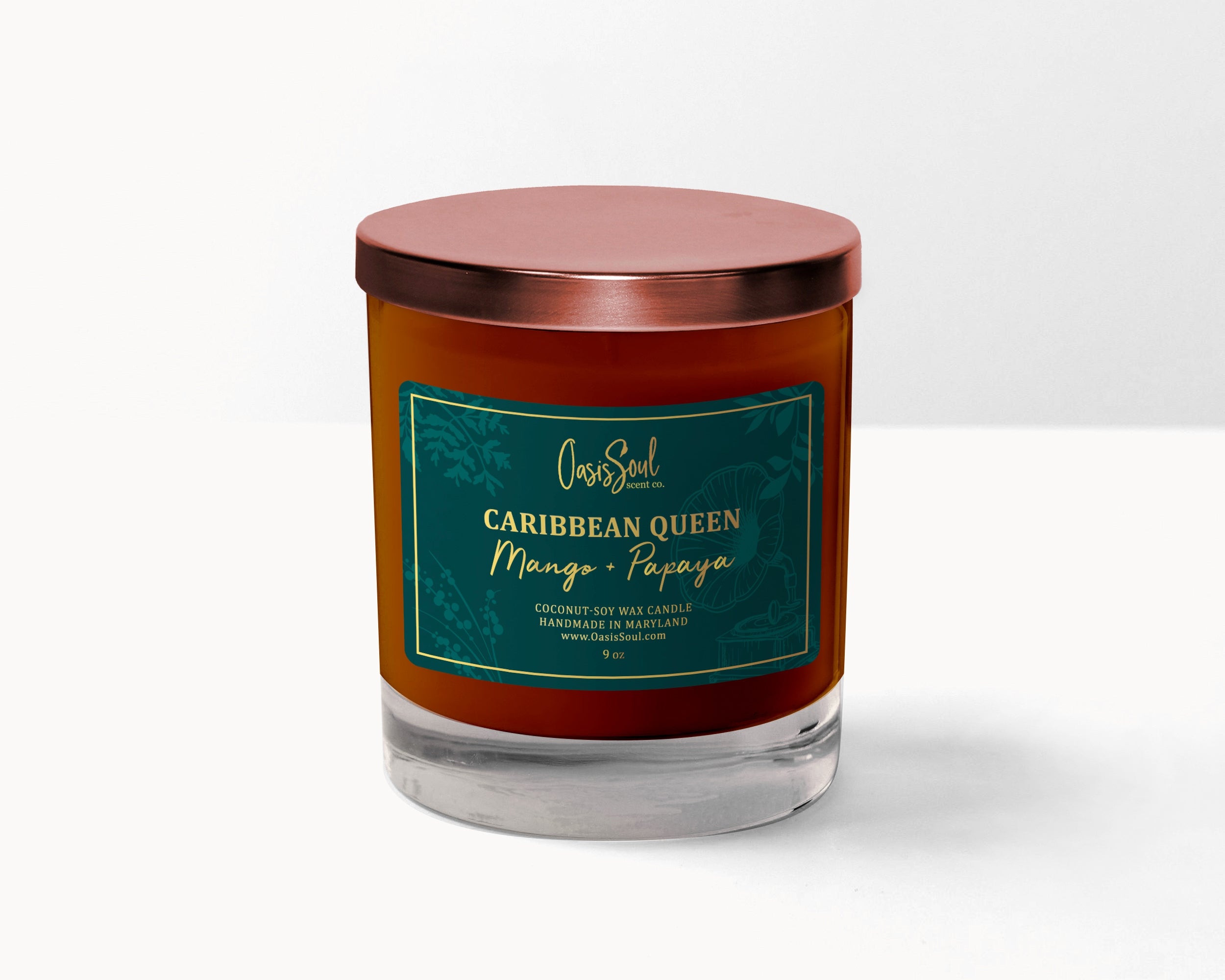 CARIBBEAN QUEEN - Amber Classics Candle {mango + papaya}