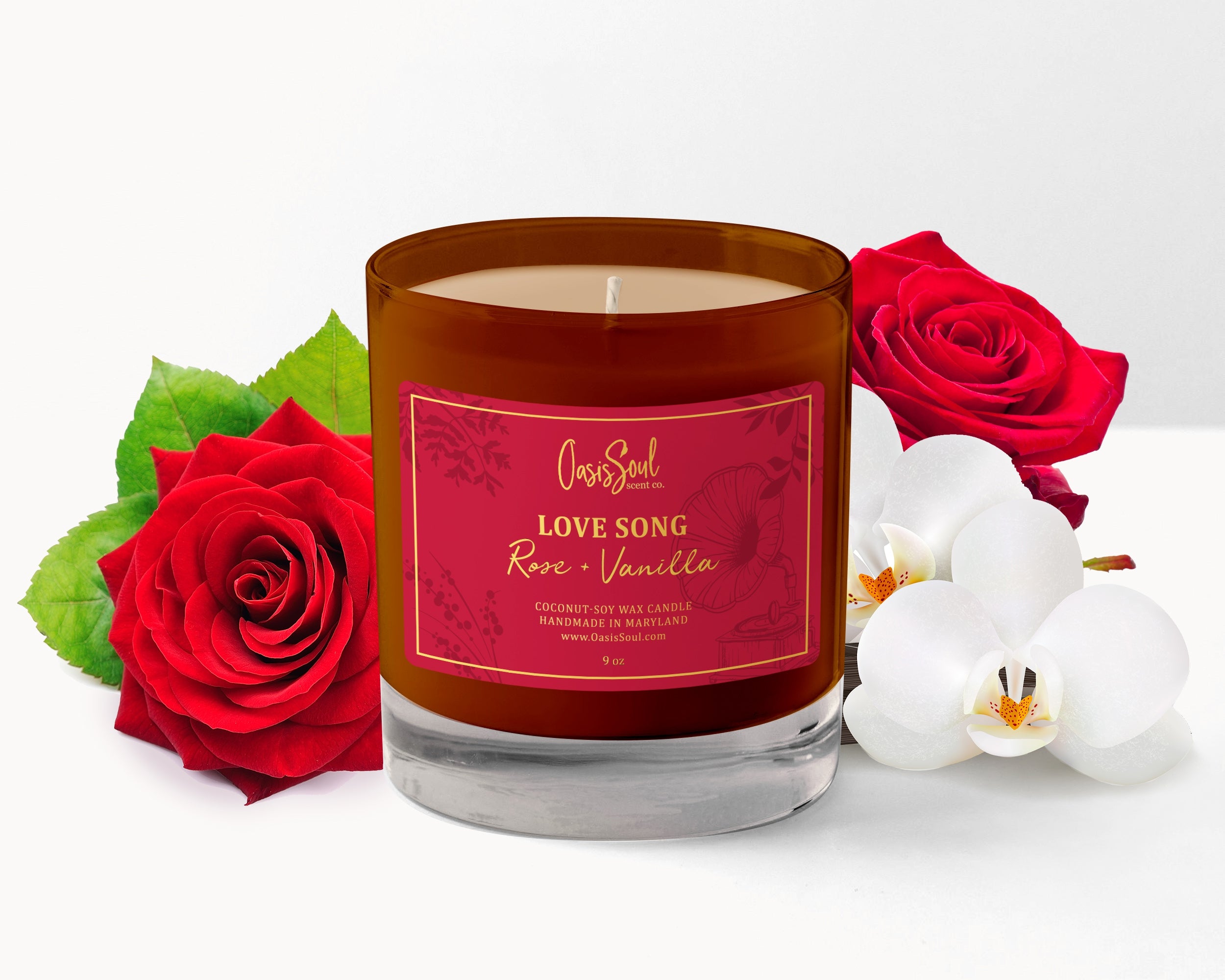 LOVE SONG - Amber Classics Candle {rose + vanilla}