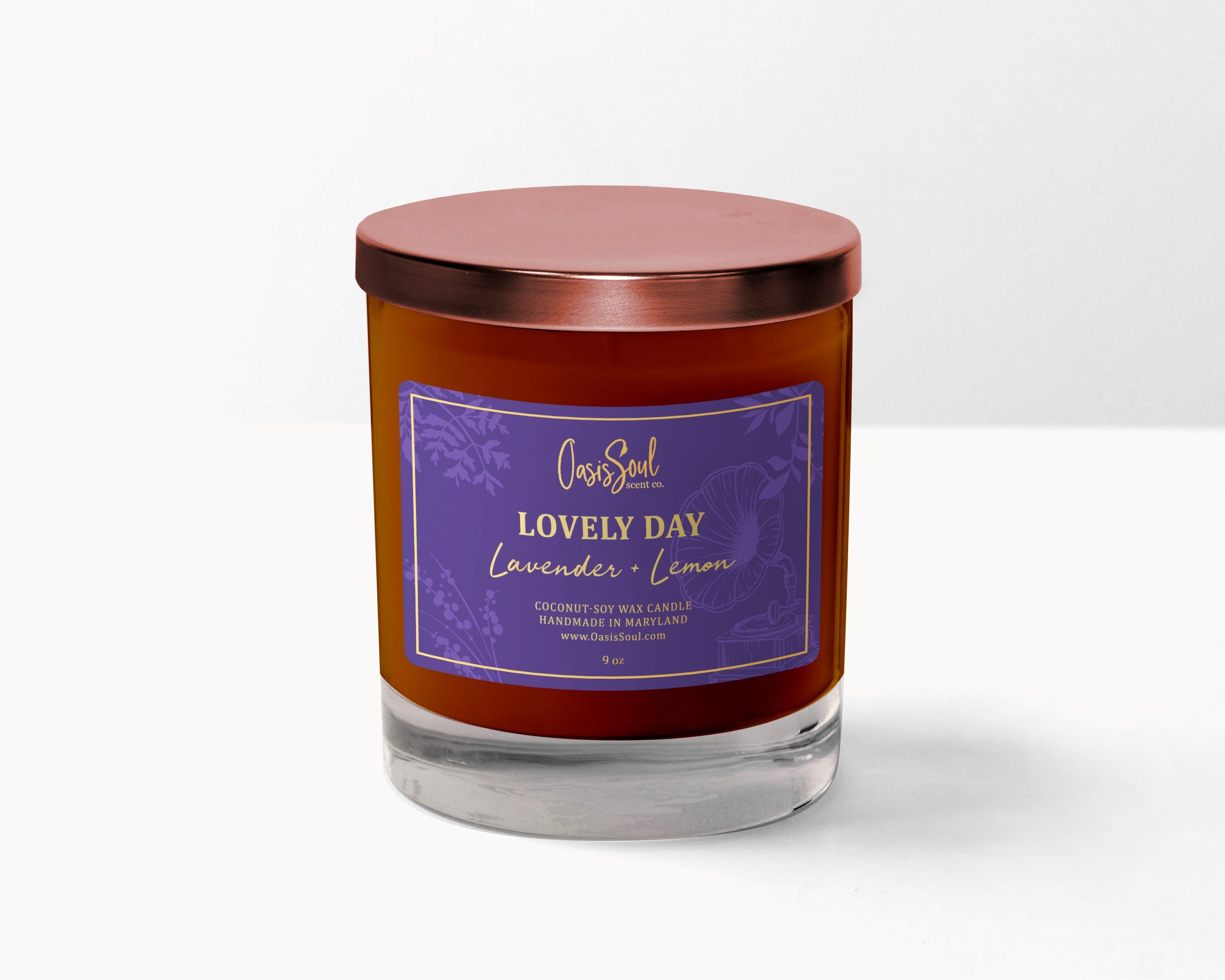 LOVELY DAY - Amber Classics Candle {lavender + lemon}