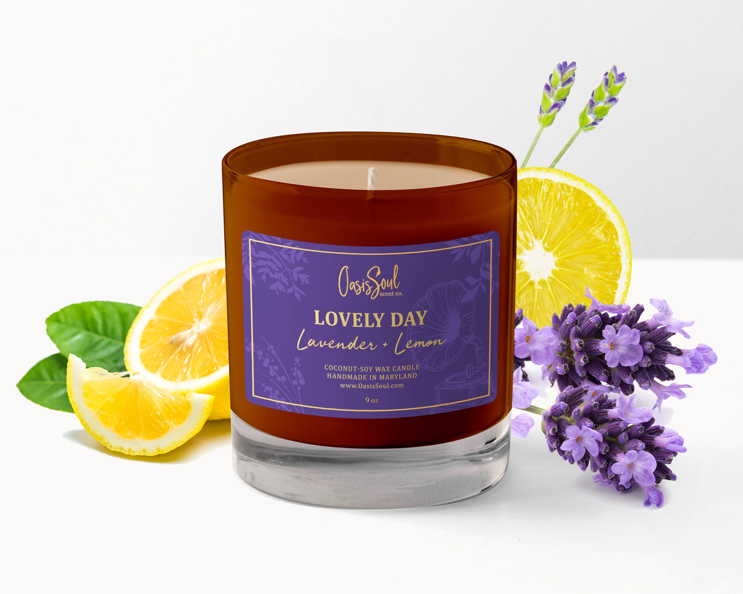 LOVELY DAY - Amber Classics Candle {lavender + lemon}
