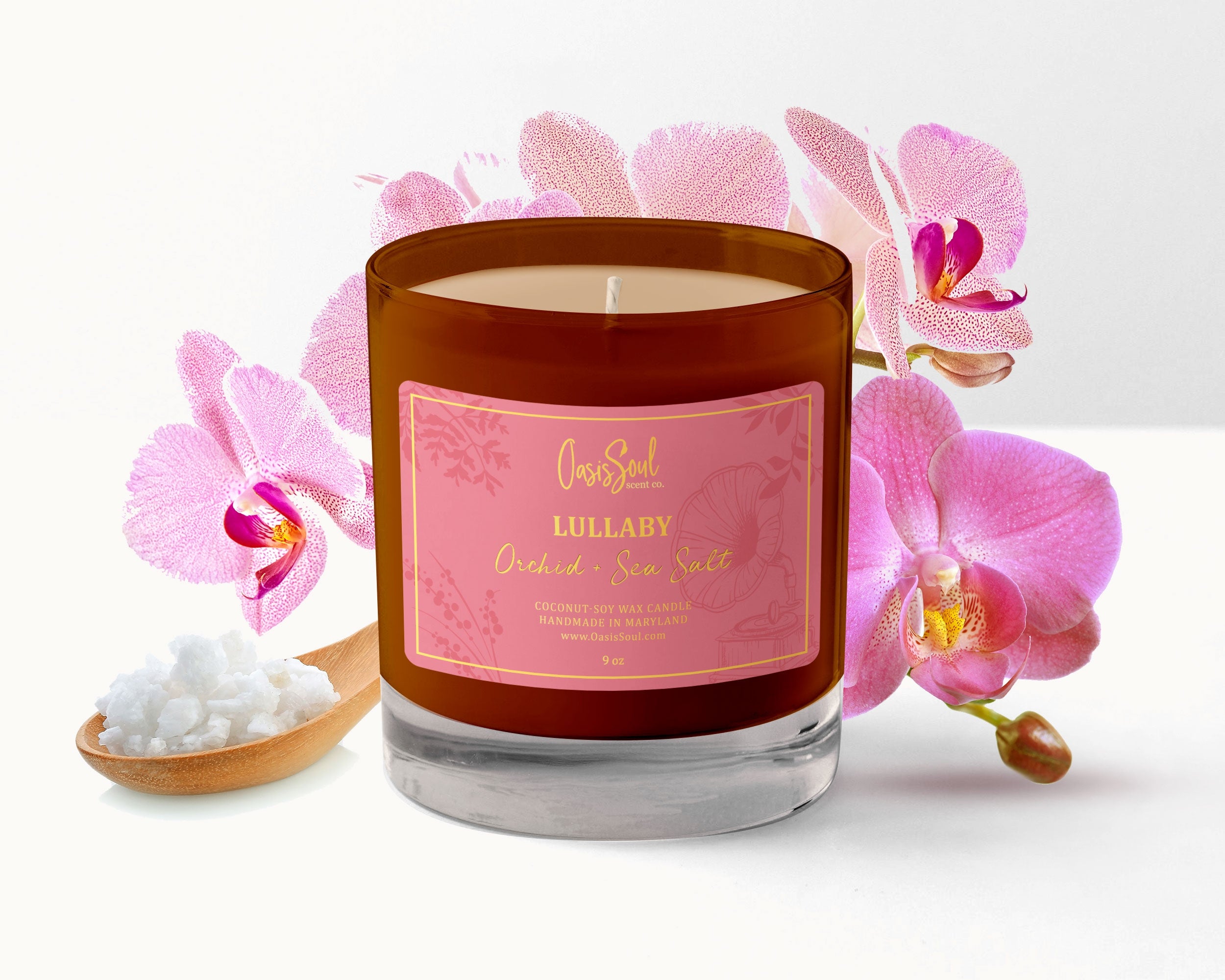 LULLABY - Amber Classics Candle {orchid + sea salt}
