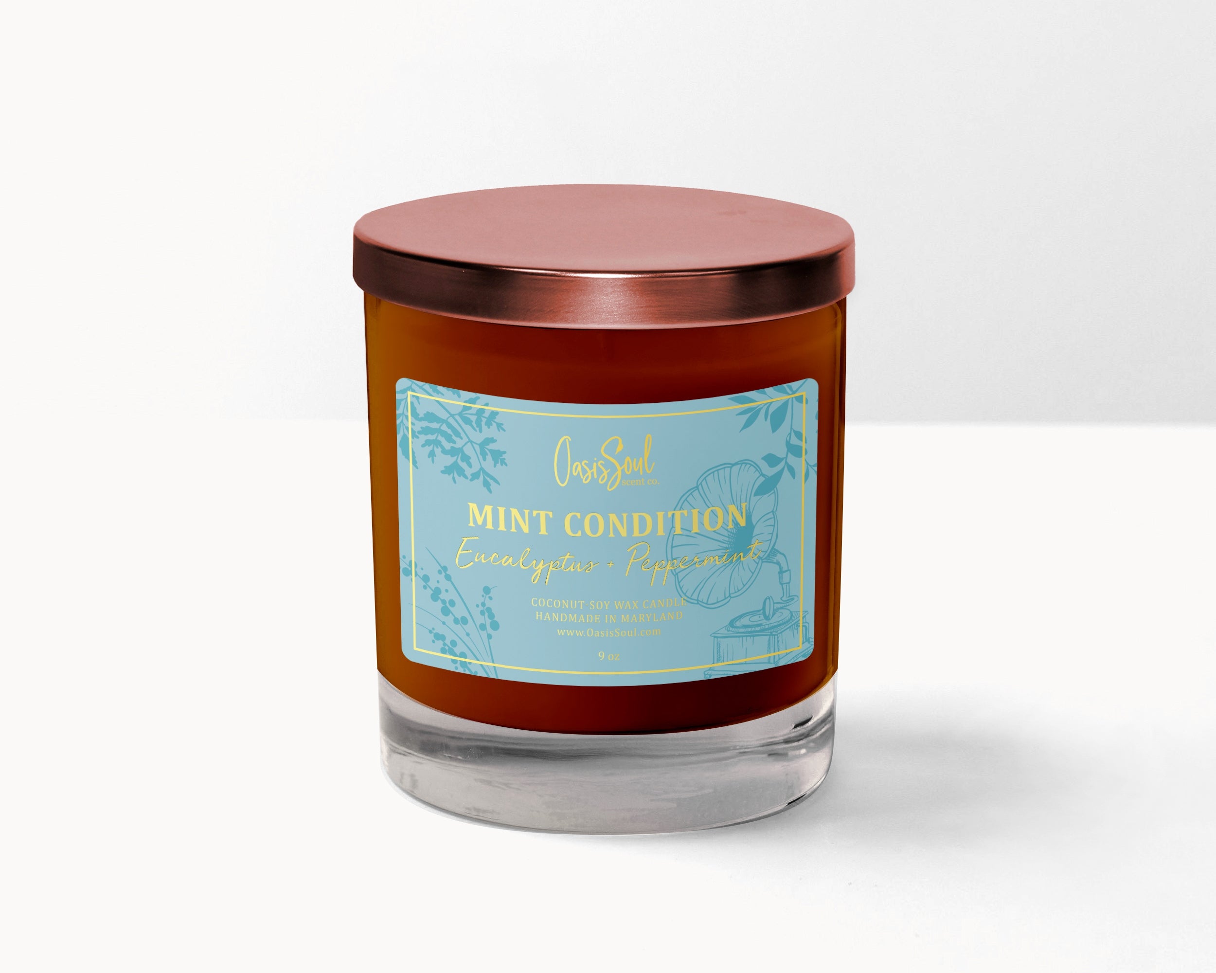 MINT CONDITION - Amber Classics Candle {eucalyptus + peppermint}
