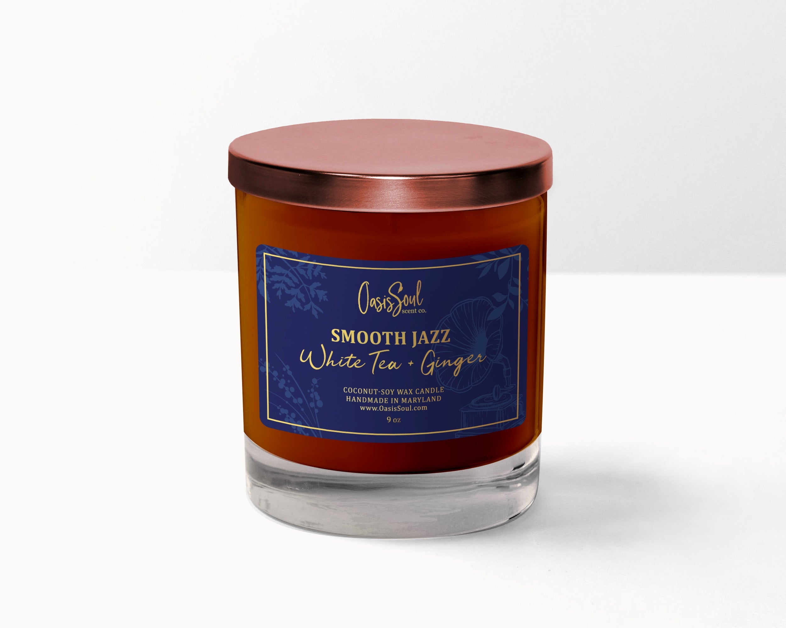 SMOOTH JAZZ - Amber Classics Candle {white tea + ginger}