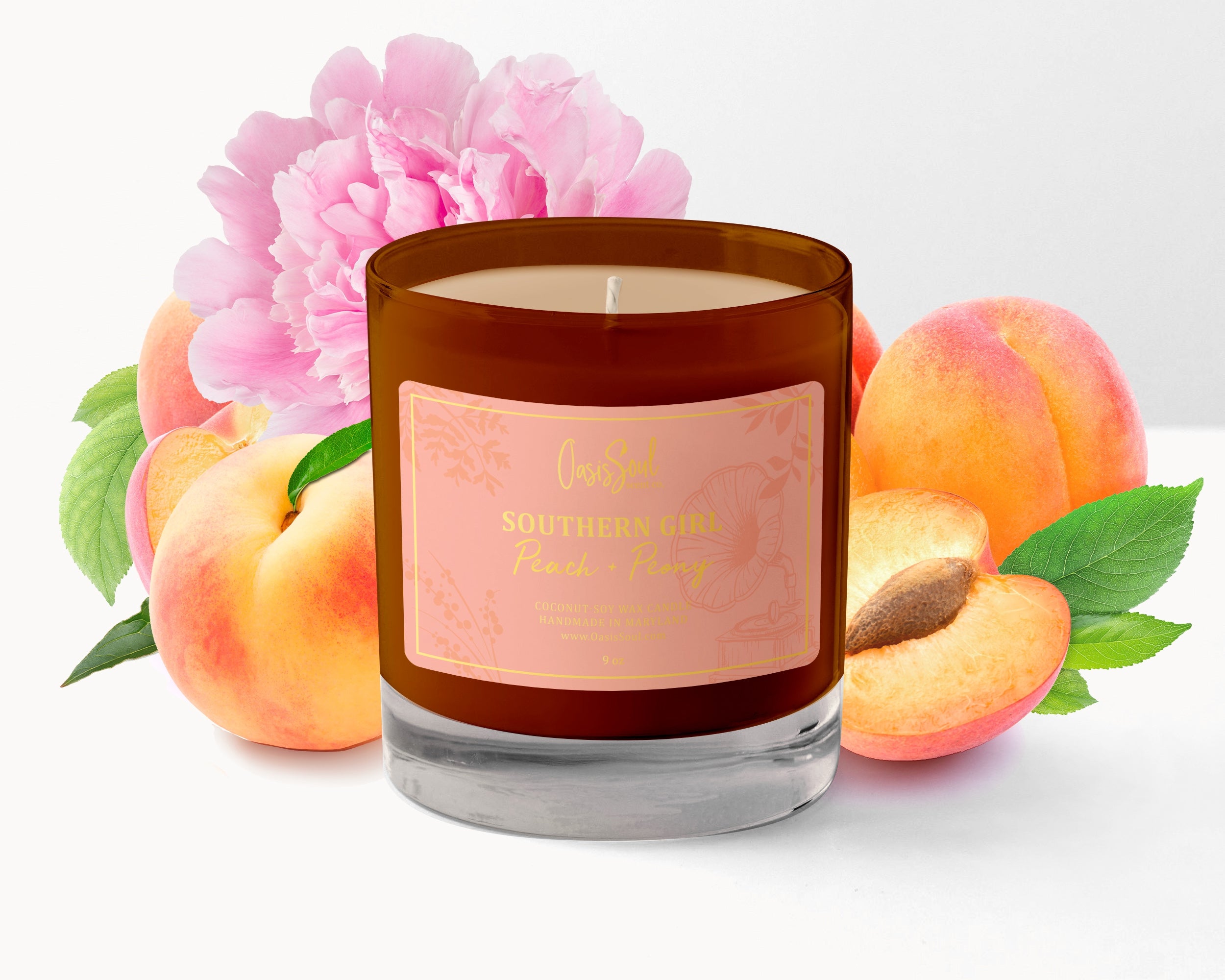 SOUTHERN GIRL - Amber Classics Candle {peach + peony}