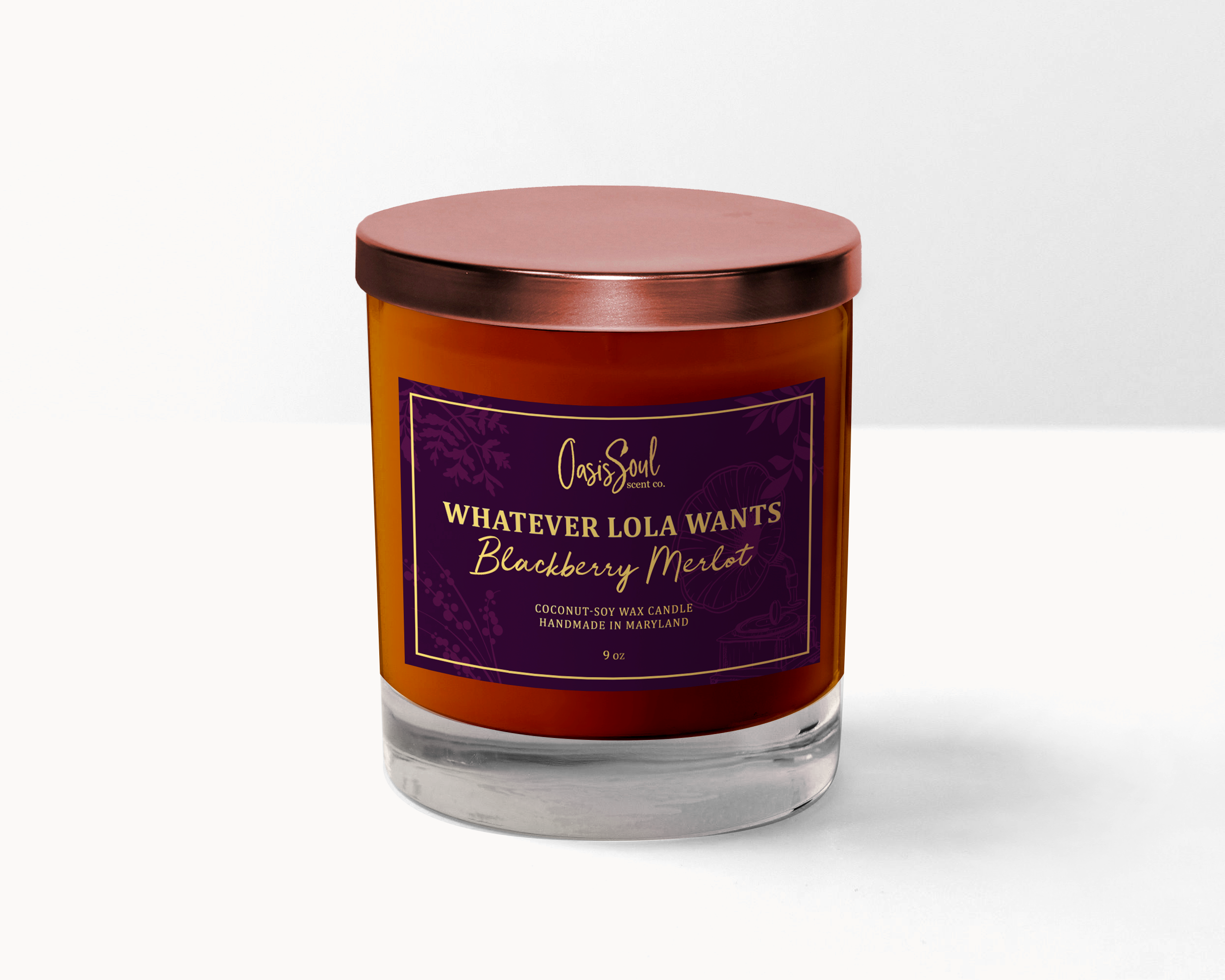 WHATEVER LOLA WANTS - Amber Classics Candle {blackberry merlot}